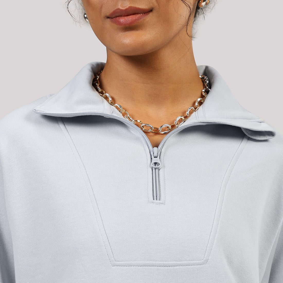 BlissTerry™ Cotton Pullover with Zipper - BlissClub