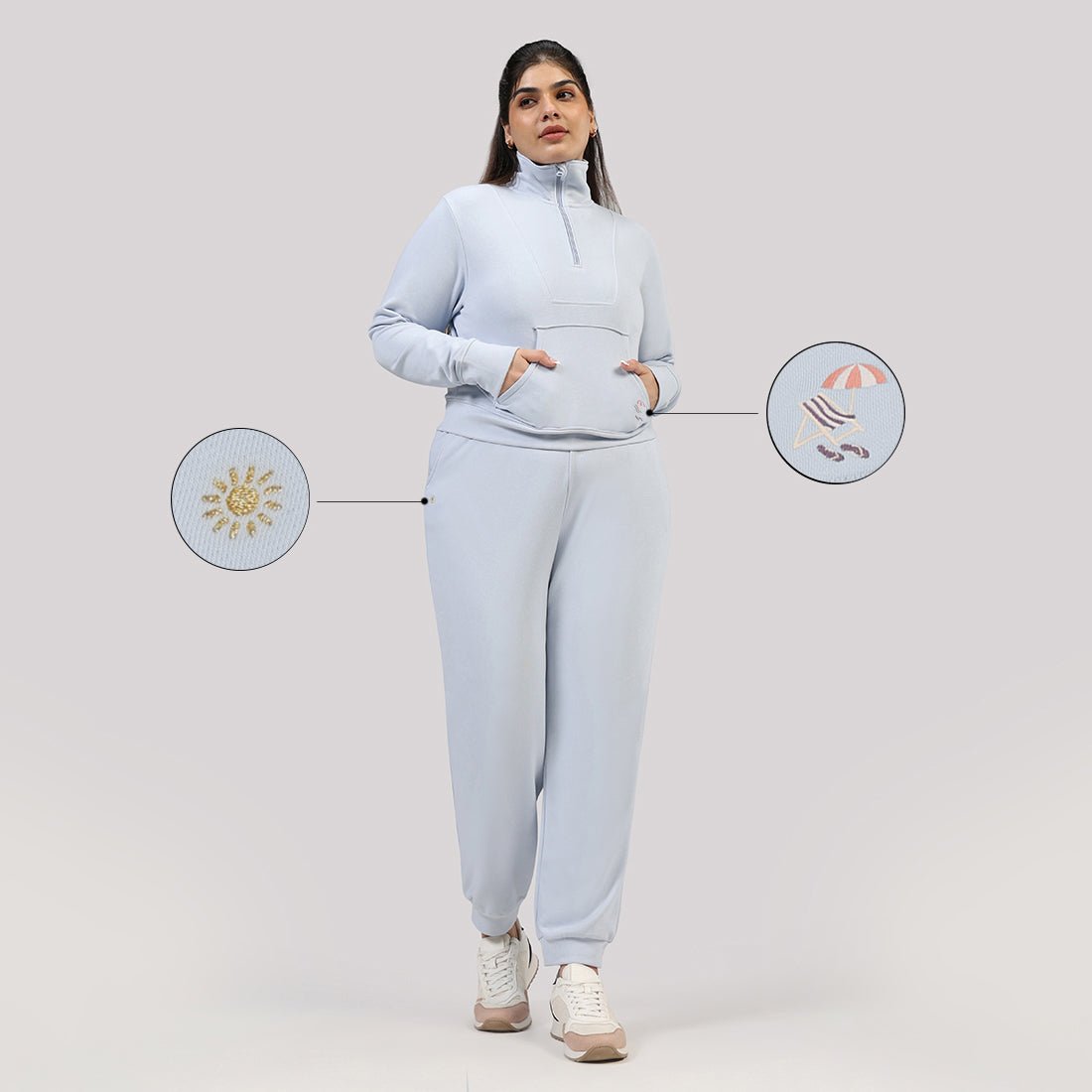 BlissTerry™ Cotton Pullover with Zipper - BlissClub