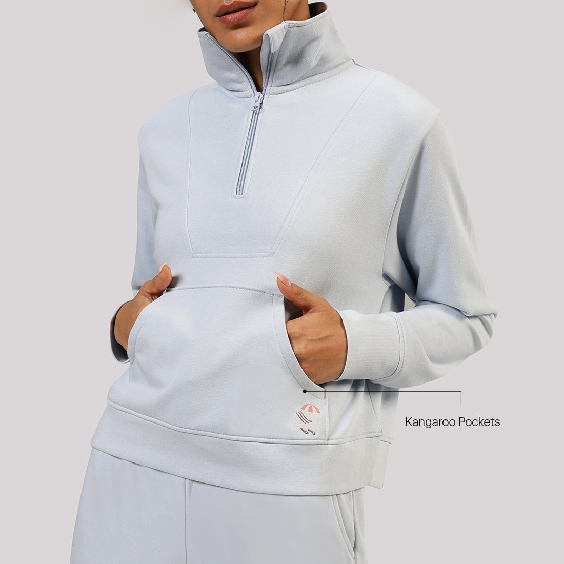 BlissTerry™ Cotton Pullover with Zipper - BlissClub