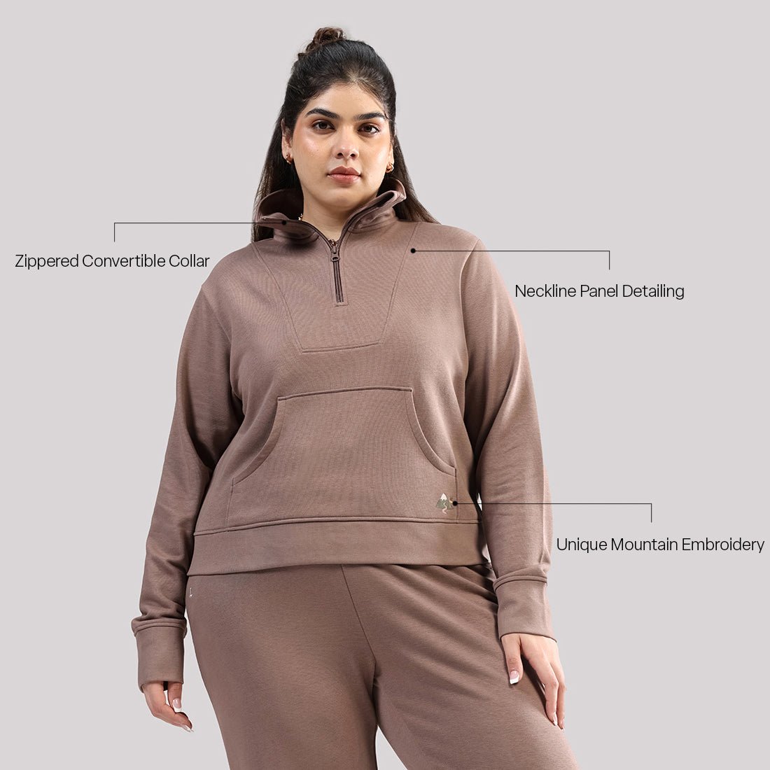 BlissTerry™ Cotton Pullover with Zipper - BlissClub