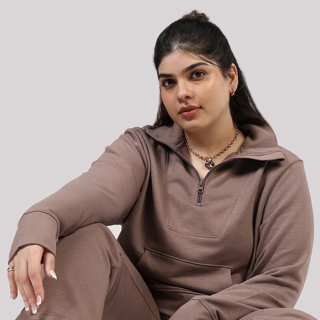 BlissTerry™ Cotton Pullover with Zipper - BlissClub