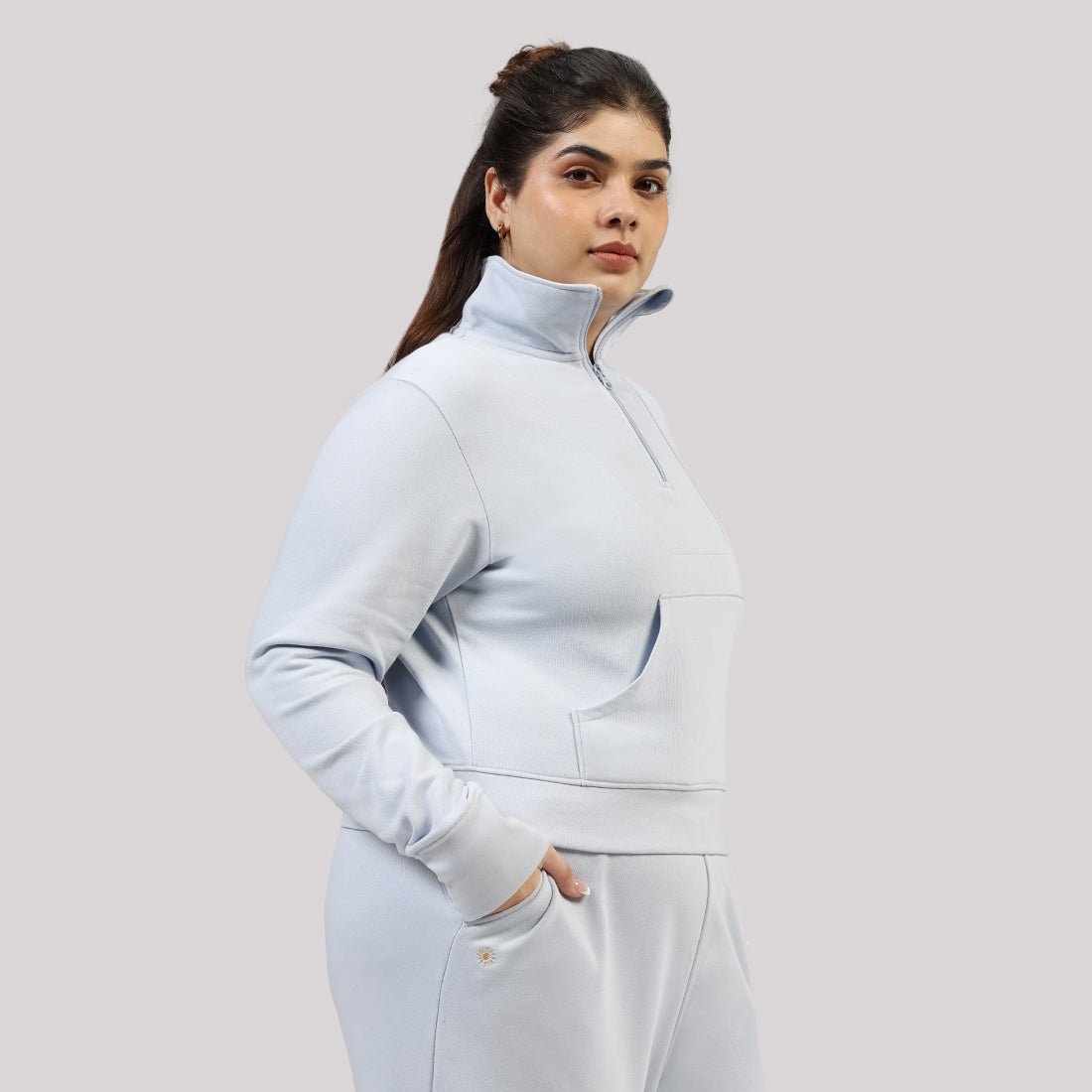 BlissTerry™ Cotton Pullover with Zipper - BlissClub
