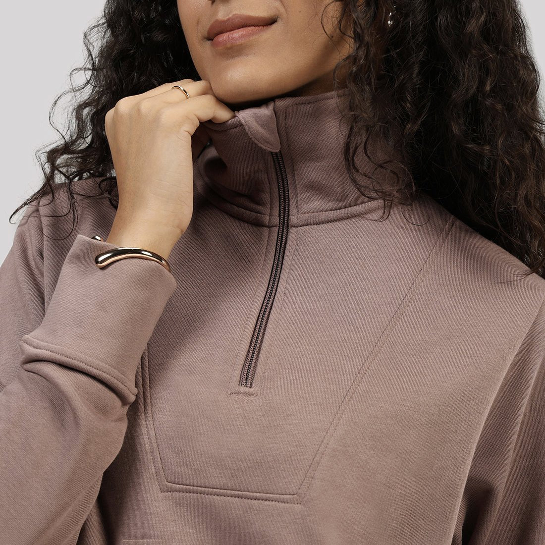 BlissTerry™ Cotton Pullover with Zipper - BlissClub