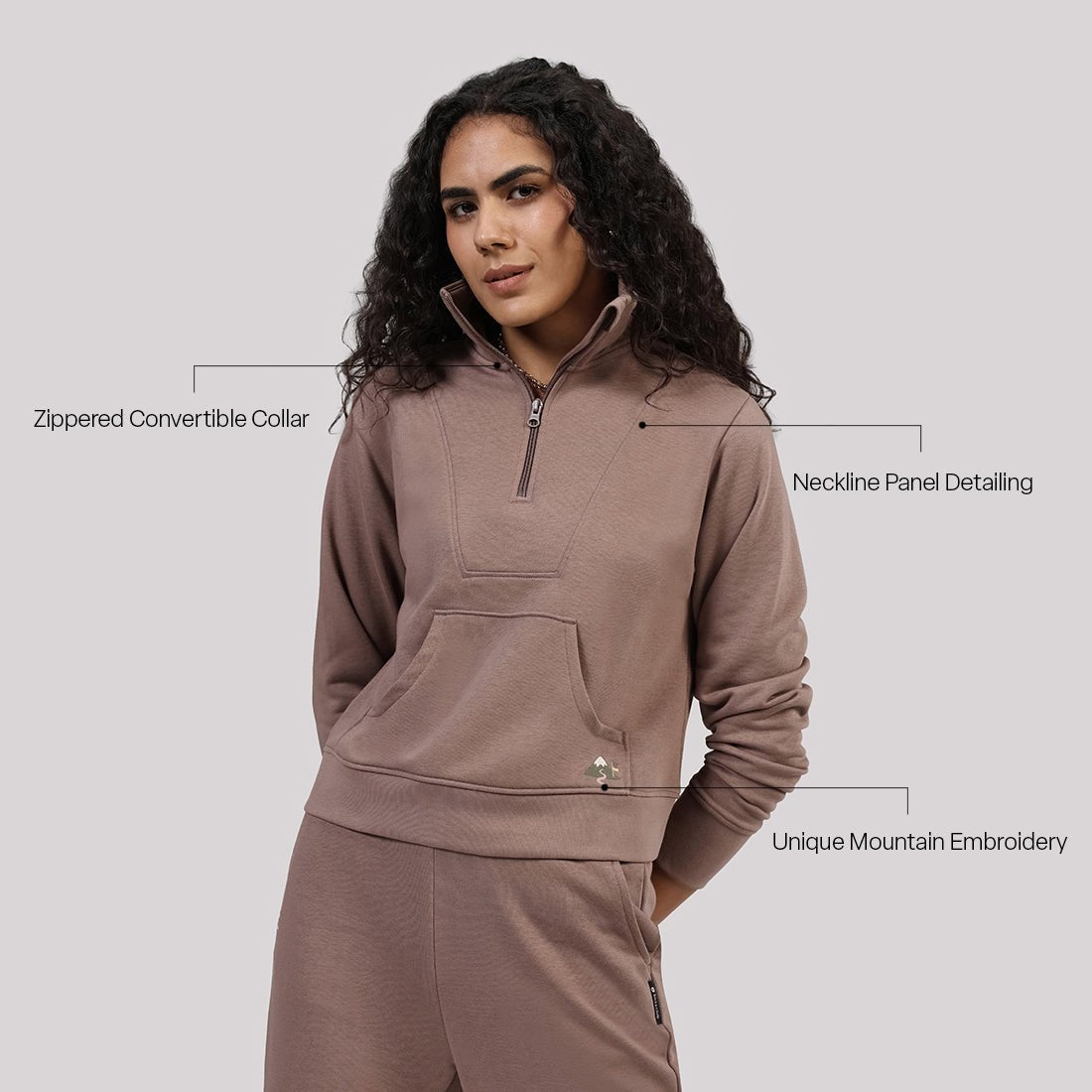 BlissTerry™ Cotton Pullover with Zipper - BlissClub