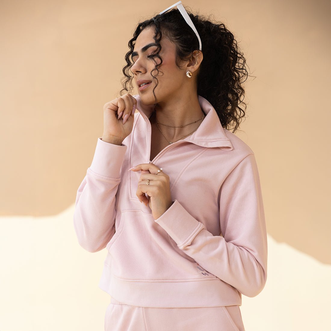 BlissTerry™ Cotton Pullover with Zipper - BlissClub