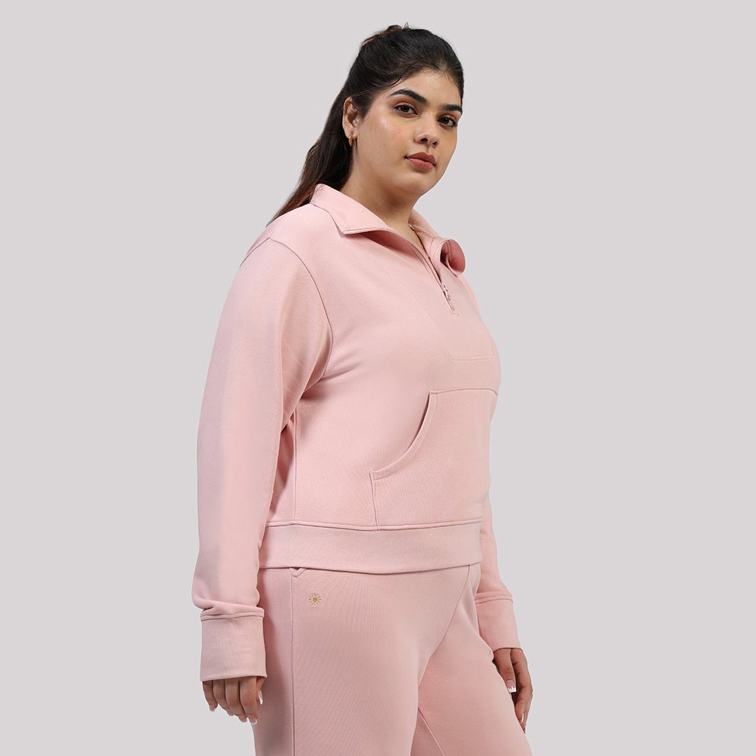 BlissTerry™ Cotton Pullover with Zipper - BlissClub