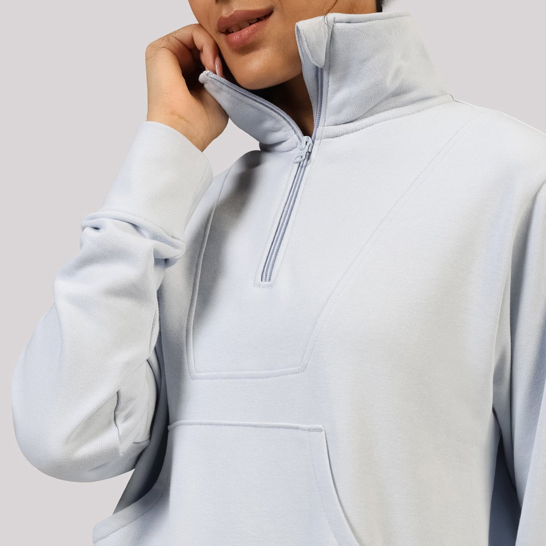 BlissTerry™ Cotton Pullover with Zipper - BlissClub