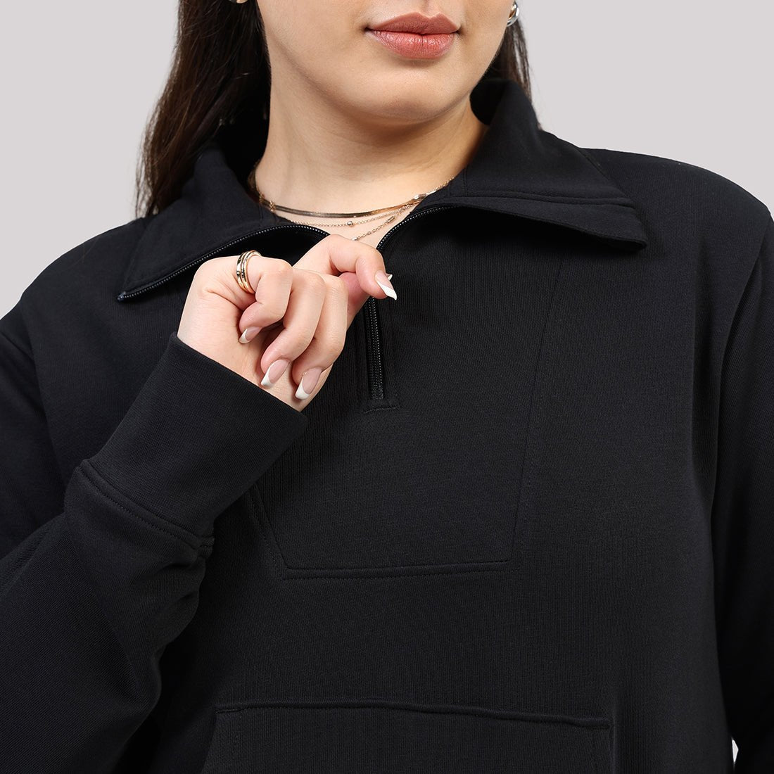 BlissTerry™ Cotton Pullover with Zipper - BlissClub