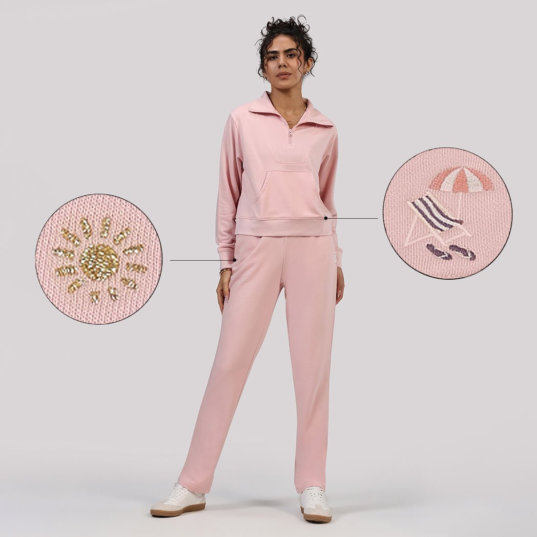 BlissTerry™ Cotton Pullover with Zipper - BlissClub