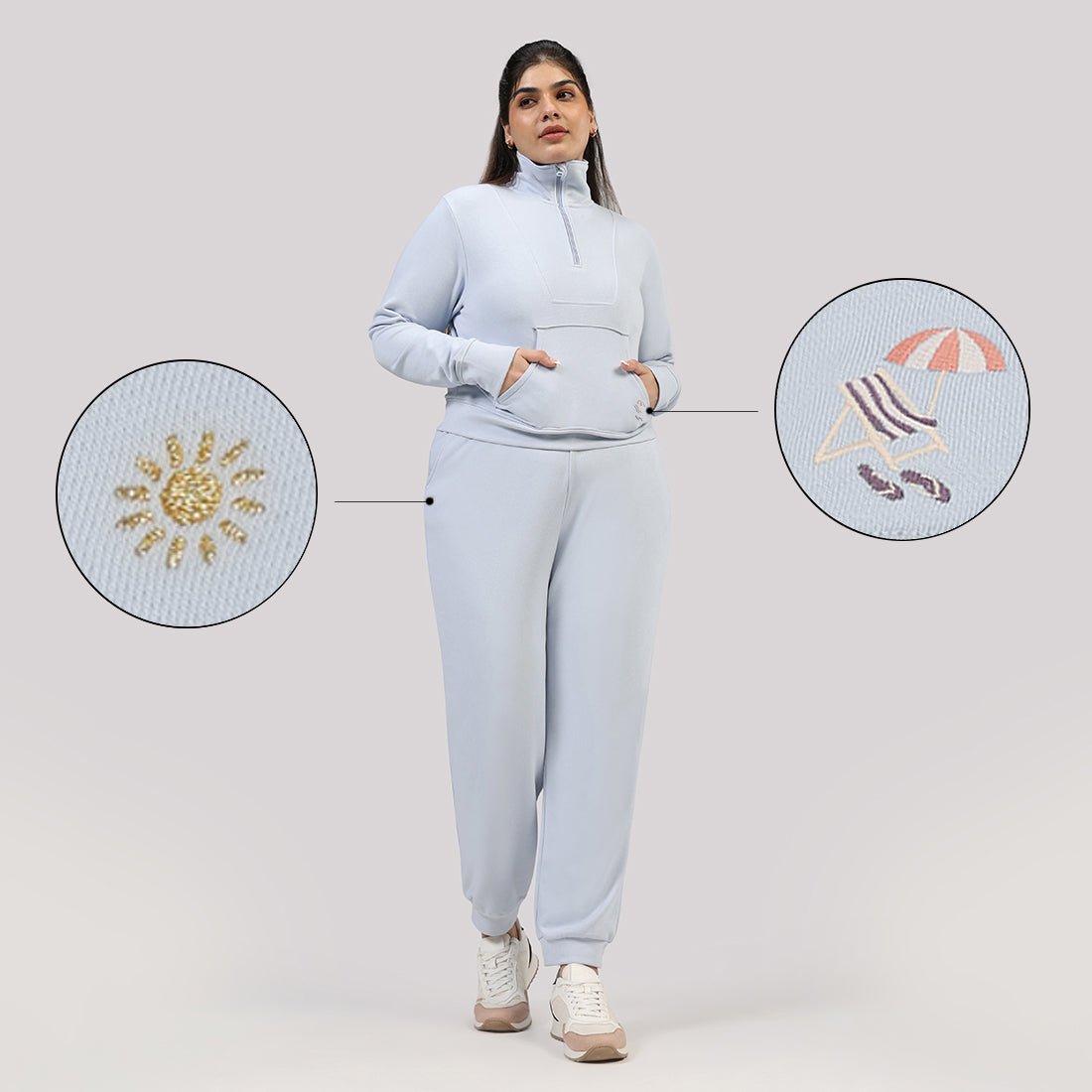 BlissTerry™ Cotton Pullover with Zipper - BlissClub