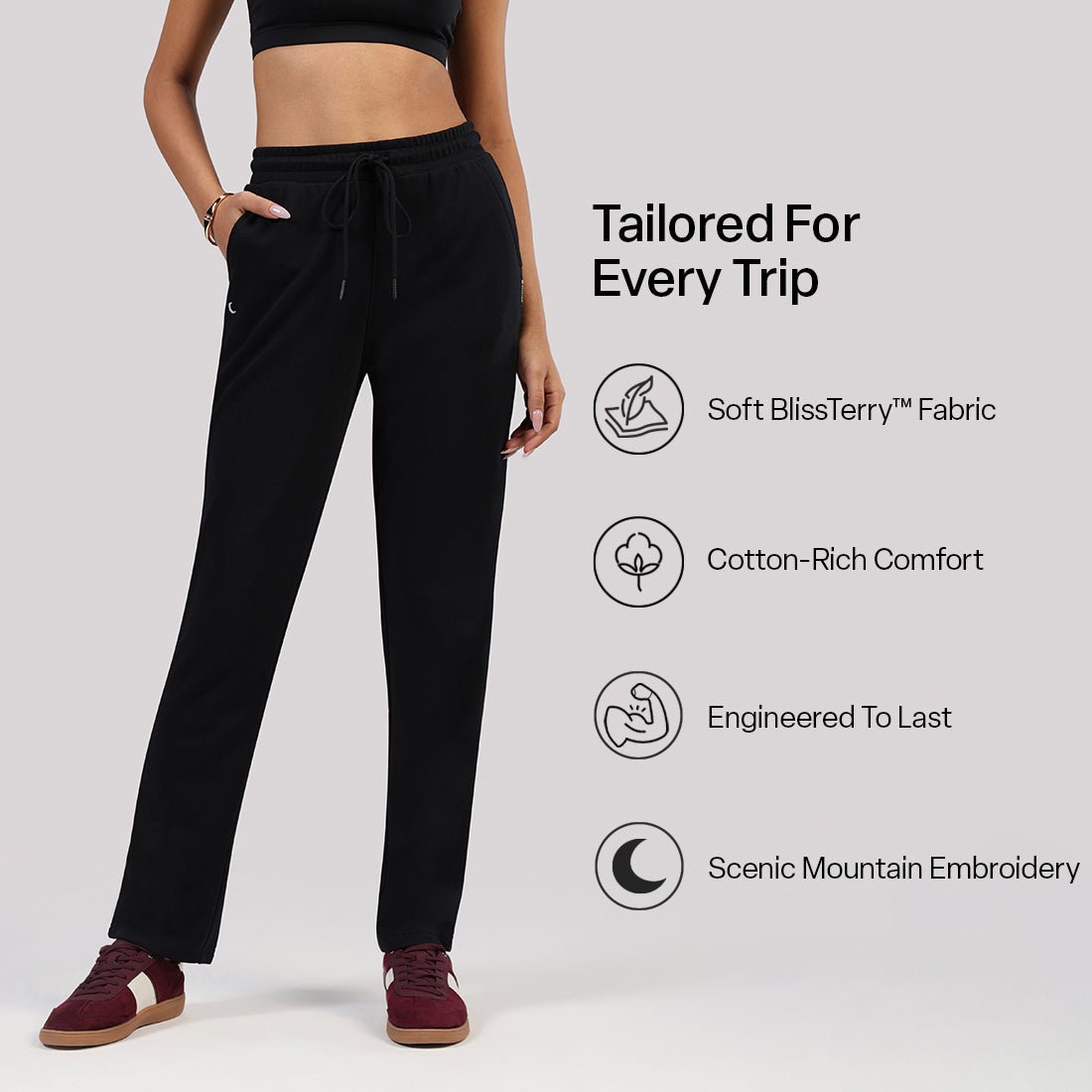 BlissTerry™ Cotton Straight Pants - BlissClub