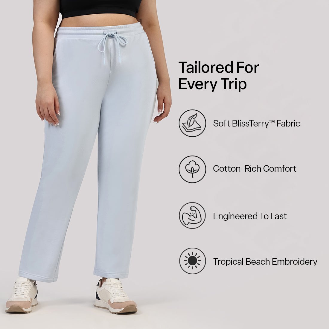 BlissTerry™ Cotton Straight Pants - BlissClub