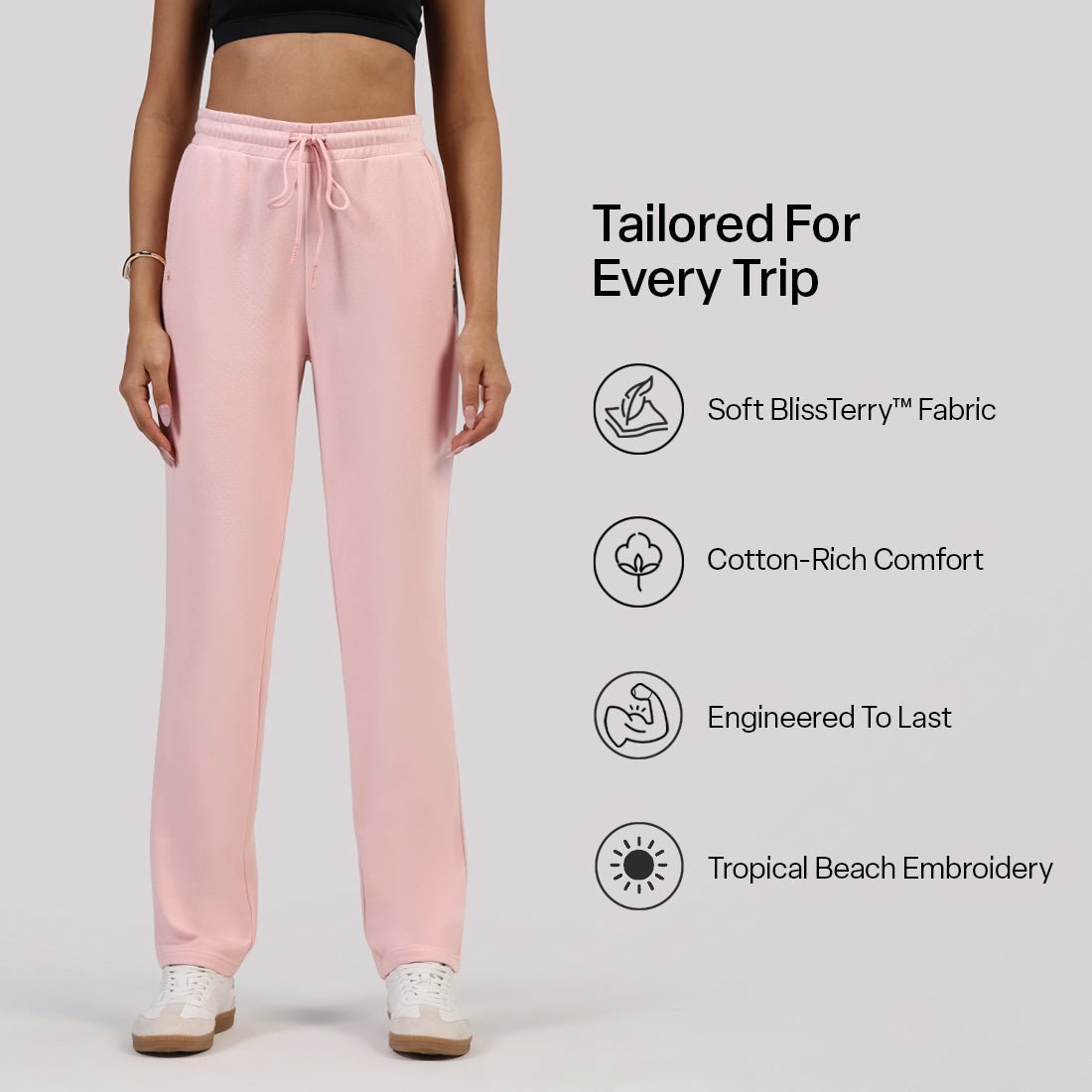 BlissTerry™ Cotton Straight Pants - BlissClub