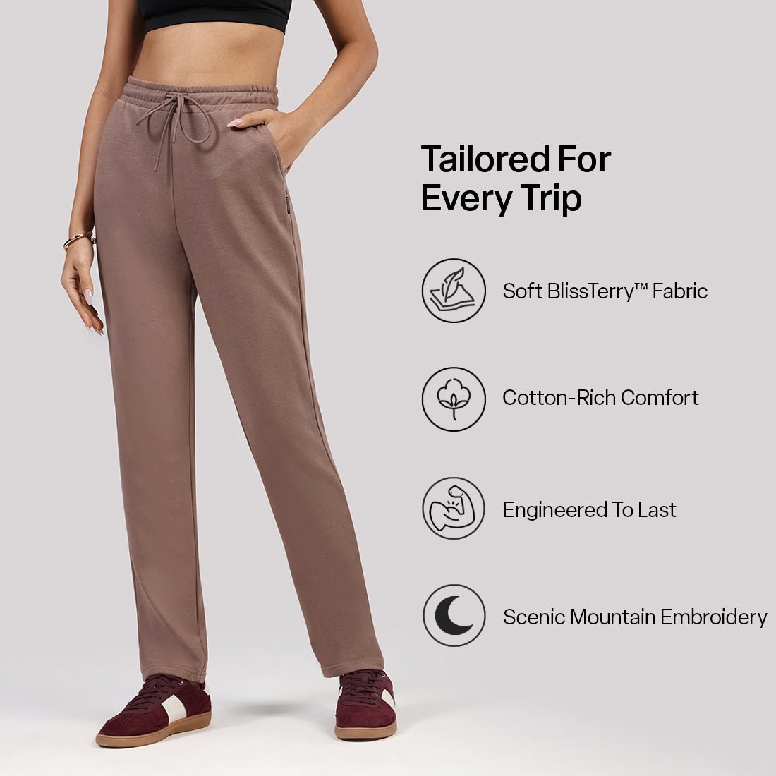 BlissTerry™ Cotton Straight Pants - BlissClub