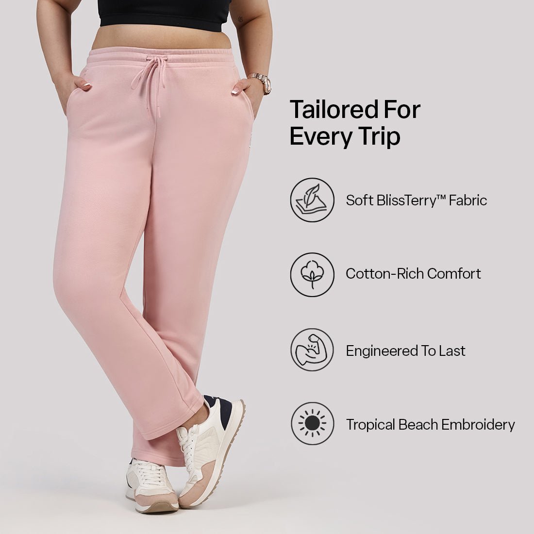 BlissTerry™ Cotton Straight Pants - BlissClub