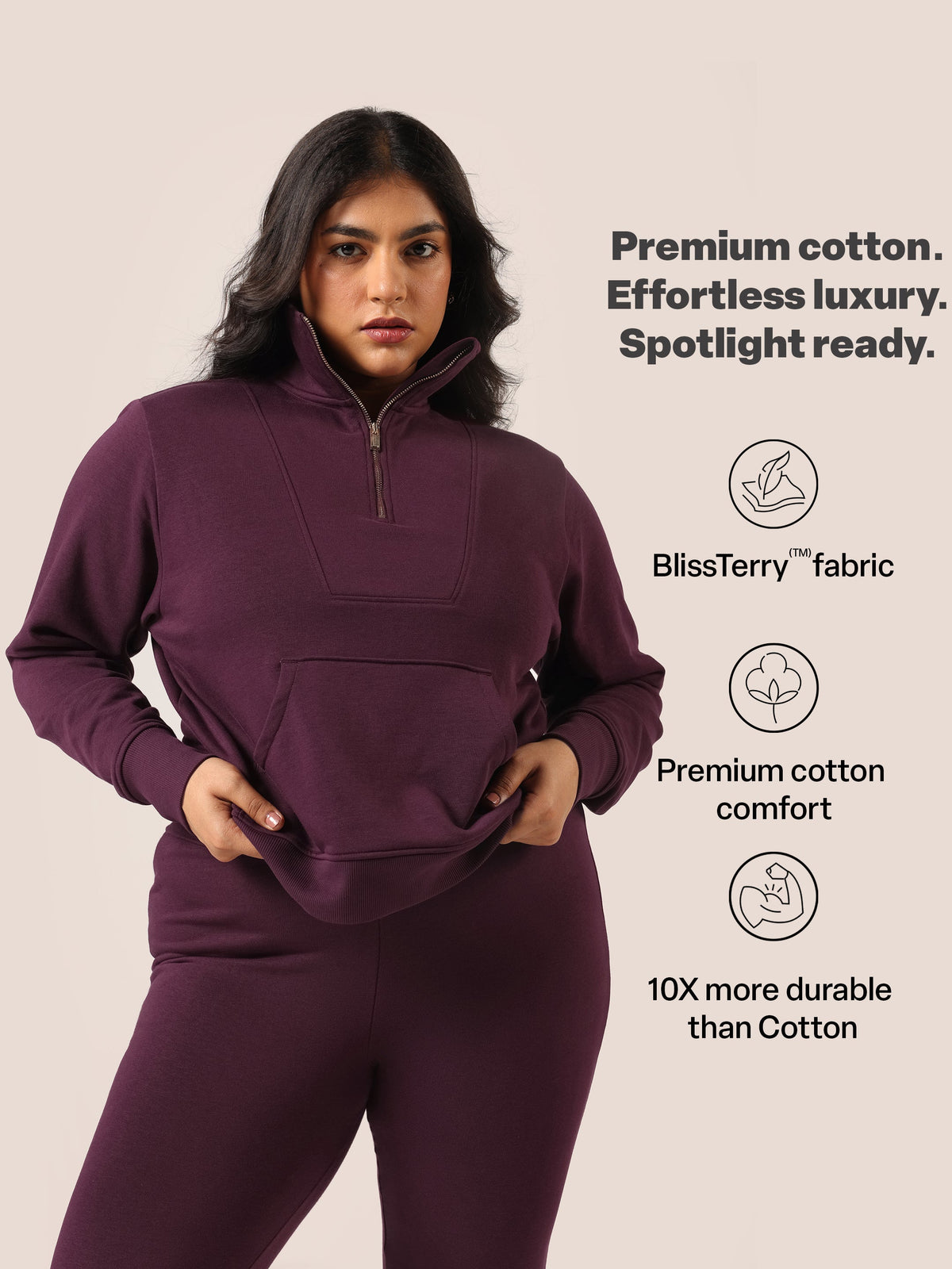 BlissTerry™ Half Zip Jacket - BlissClub