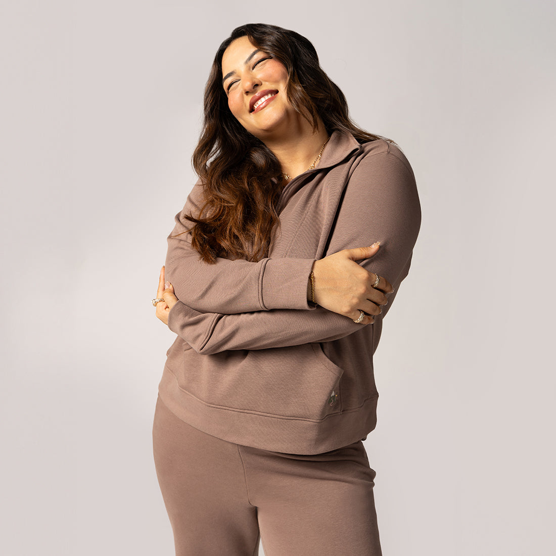 BlissTerry™ Cotton Pullover with Zipper