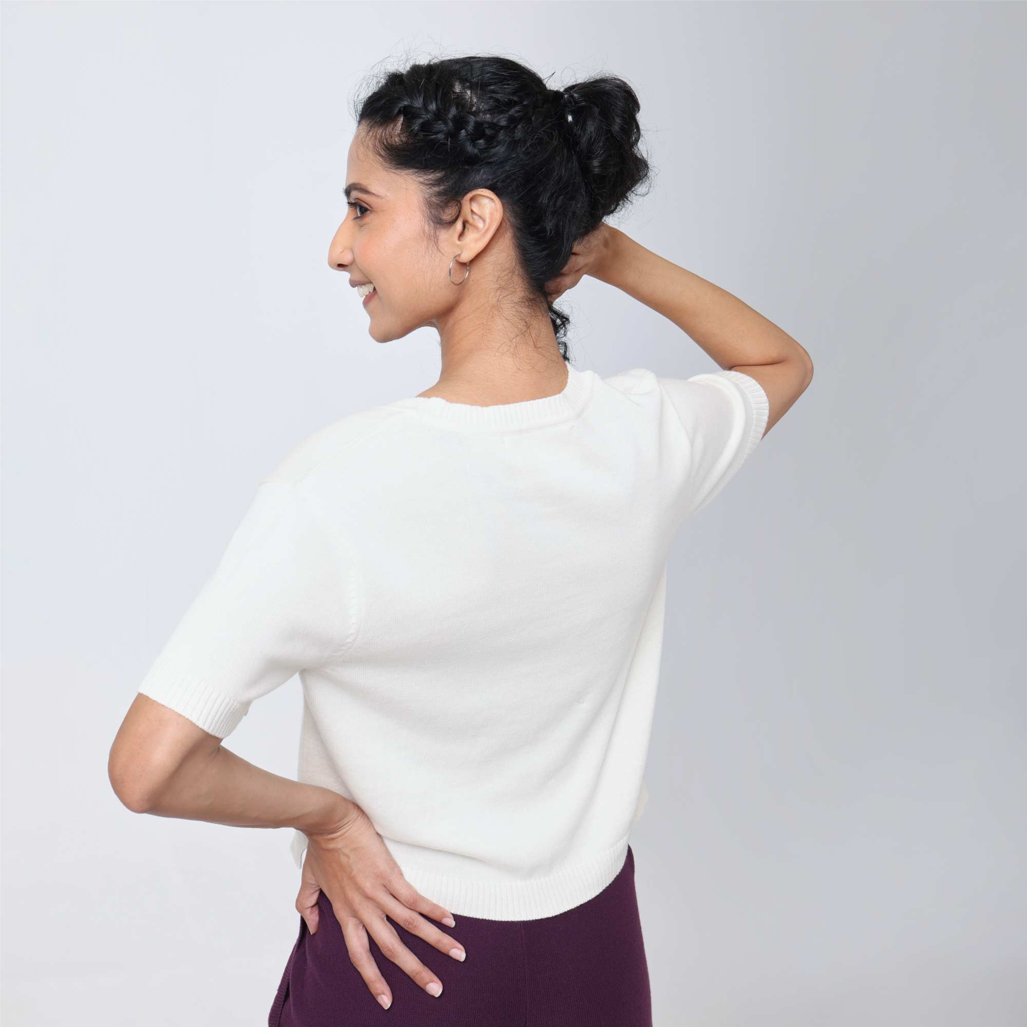 At-Ease Cotton Knit Crop Top