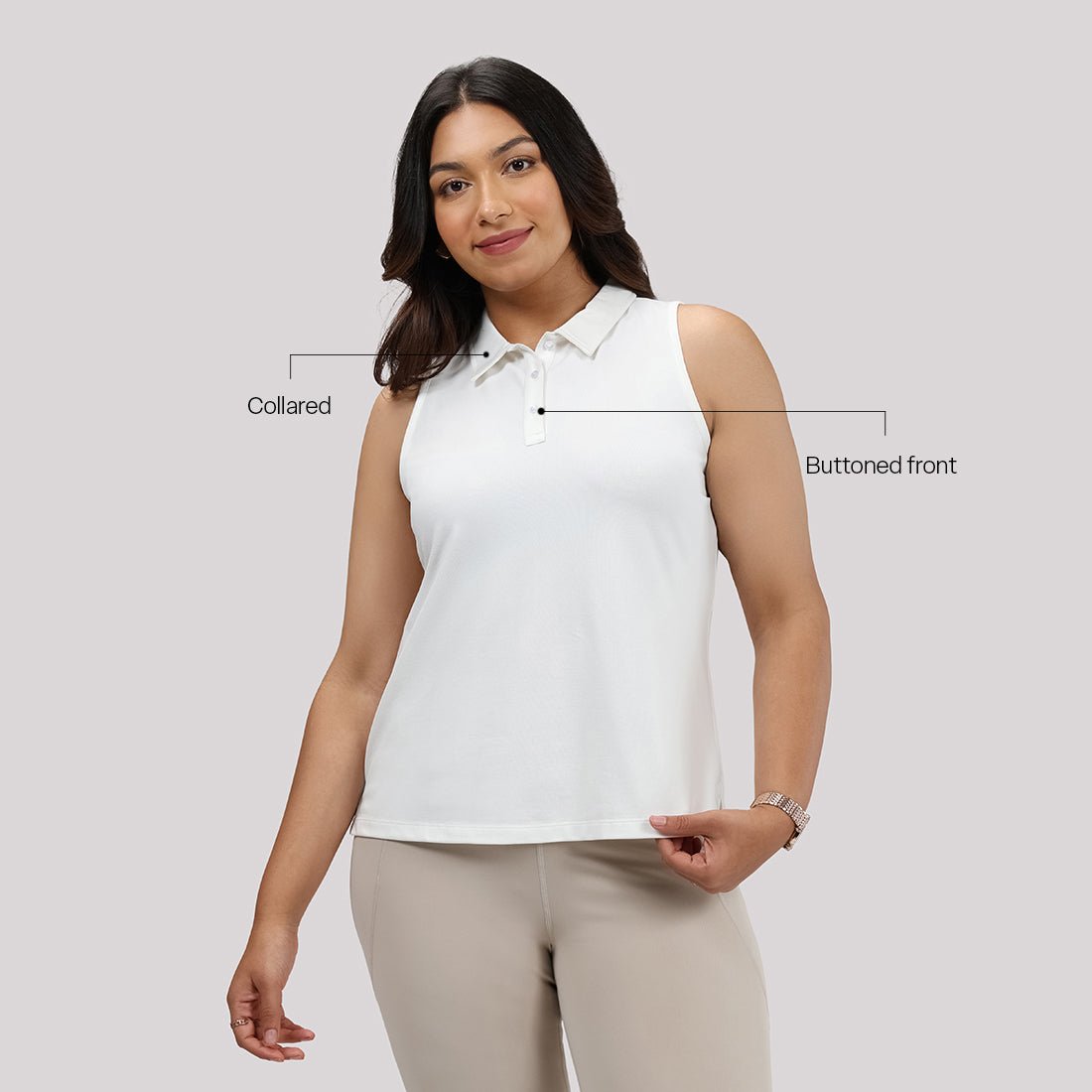 Classic Pique Sleeveless Polo - BlissClub