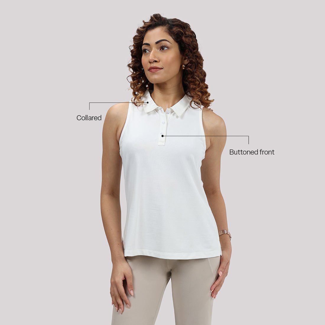 Classic Pique Sleeveless Polo - BlissClub