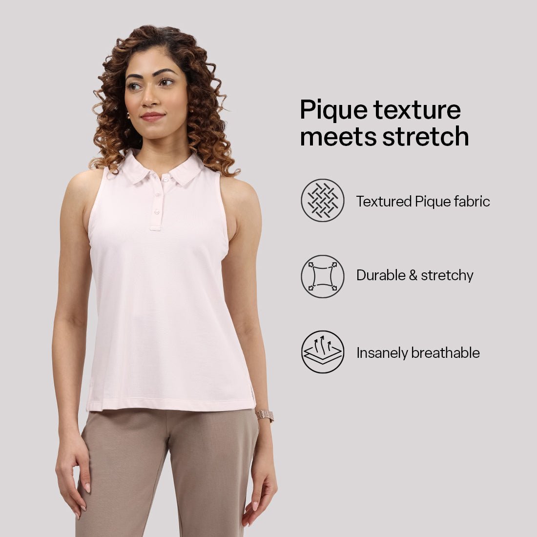 Classic Pique Sleeveless Polo - BlissClub