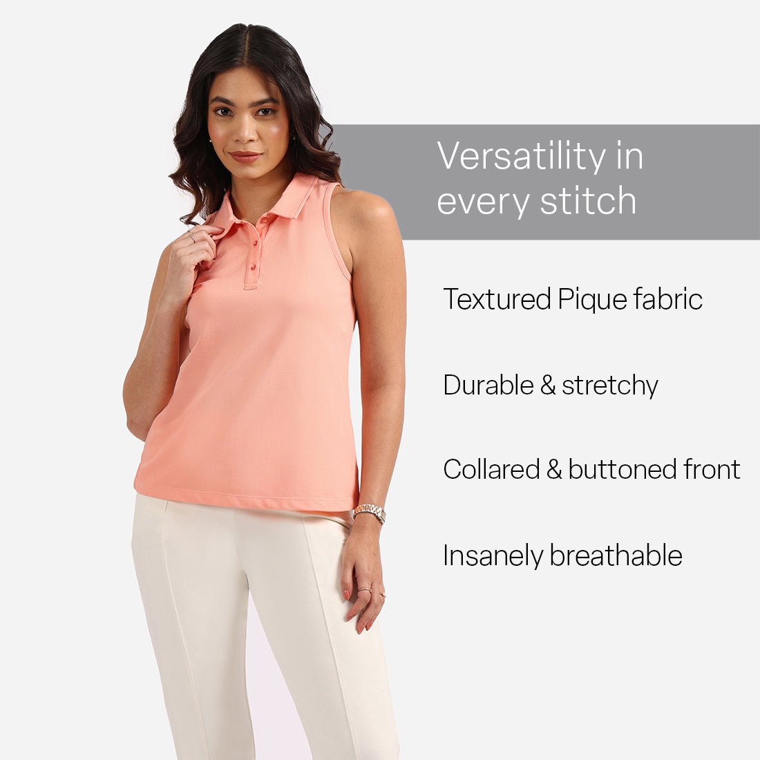 Classic Pique Sleeveless Tank - BlissClub