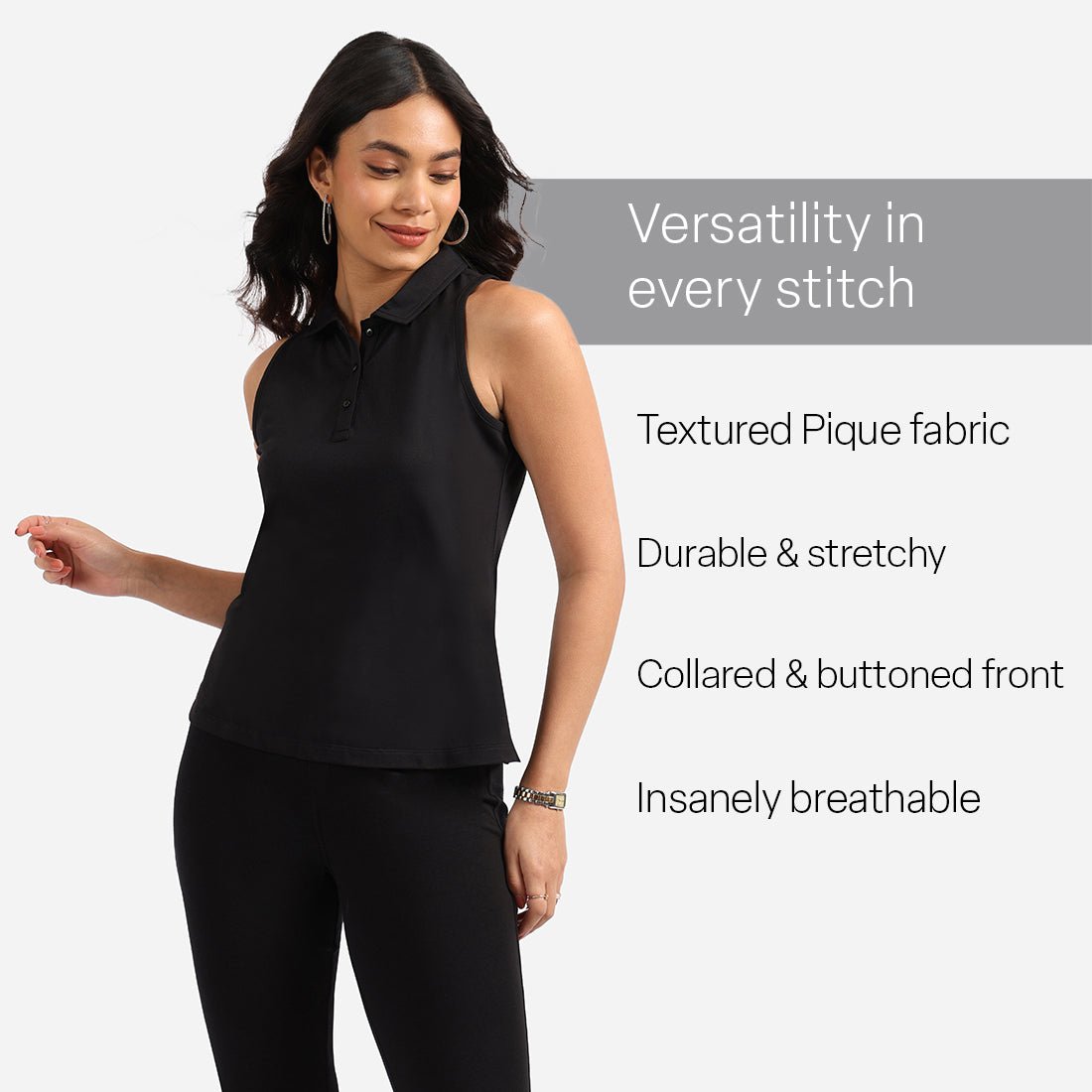 Classic Pique Sleeveless Tank - BlissClub