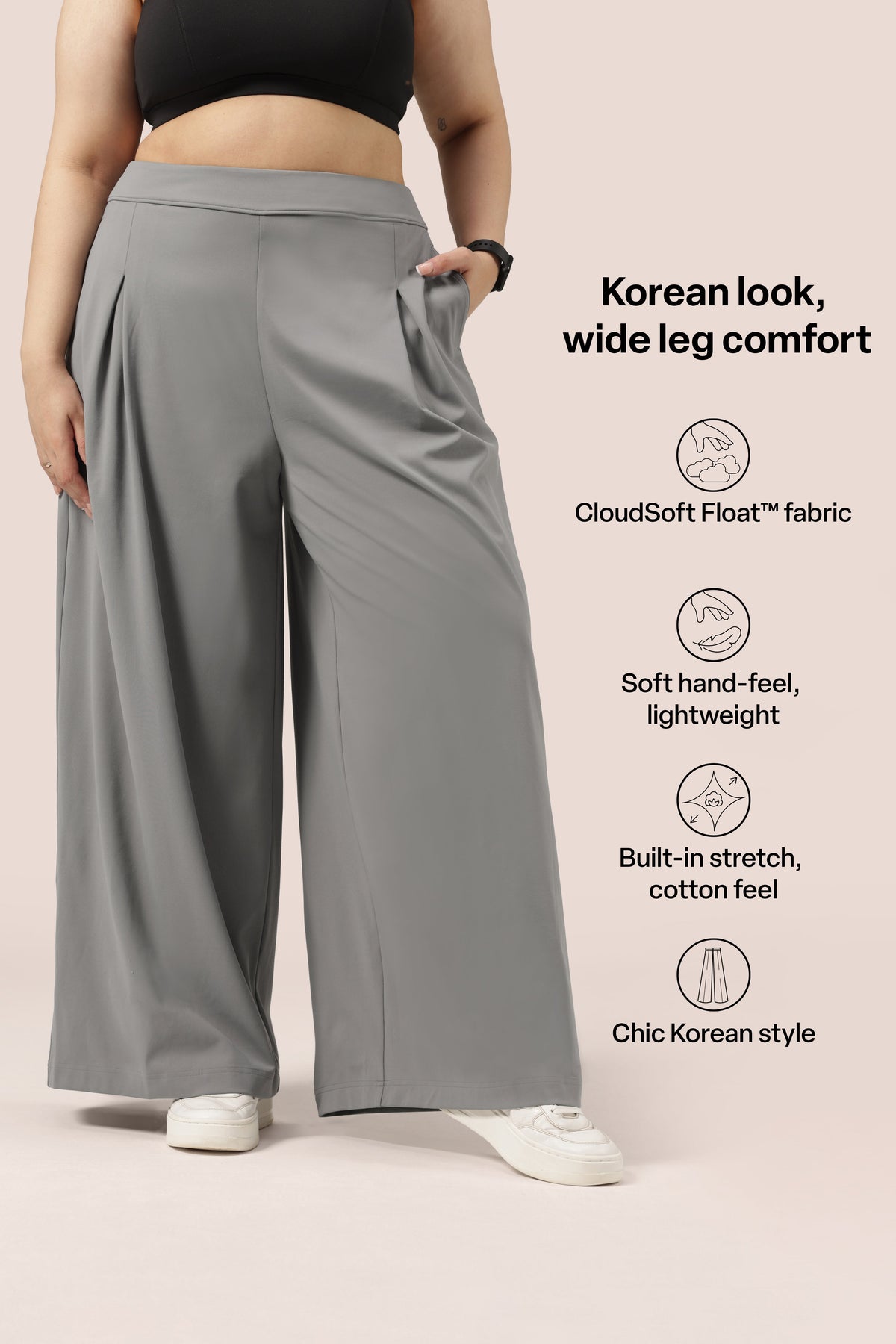 Cloud Box Pleated Korean Pant - BlissClub