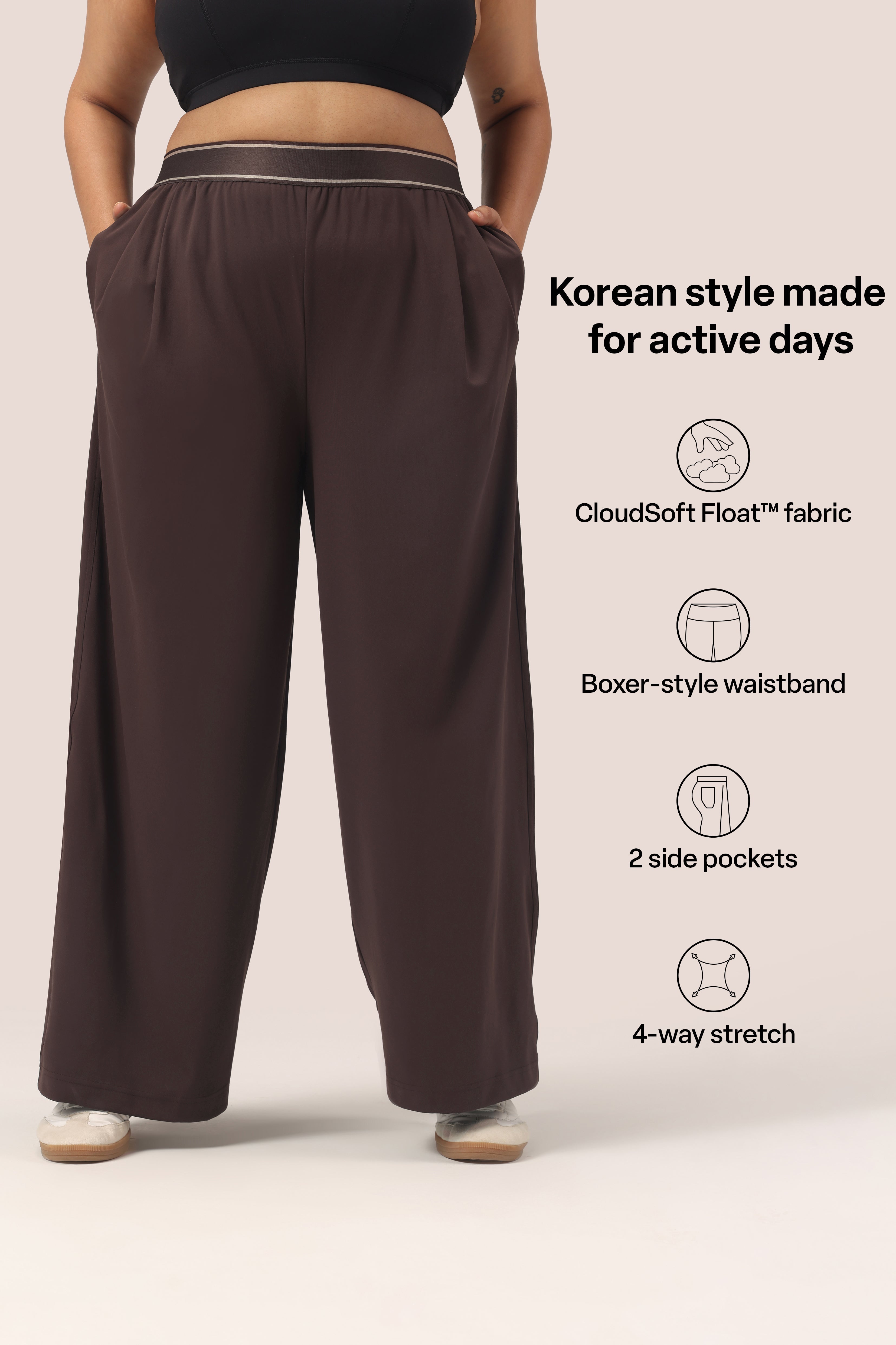 Cloud Korean Active Wide Pants - BlissClub