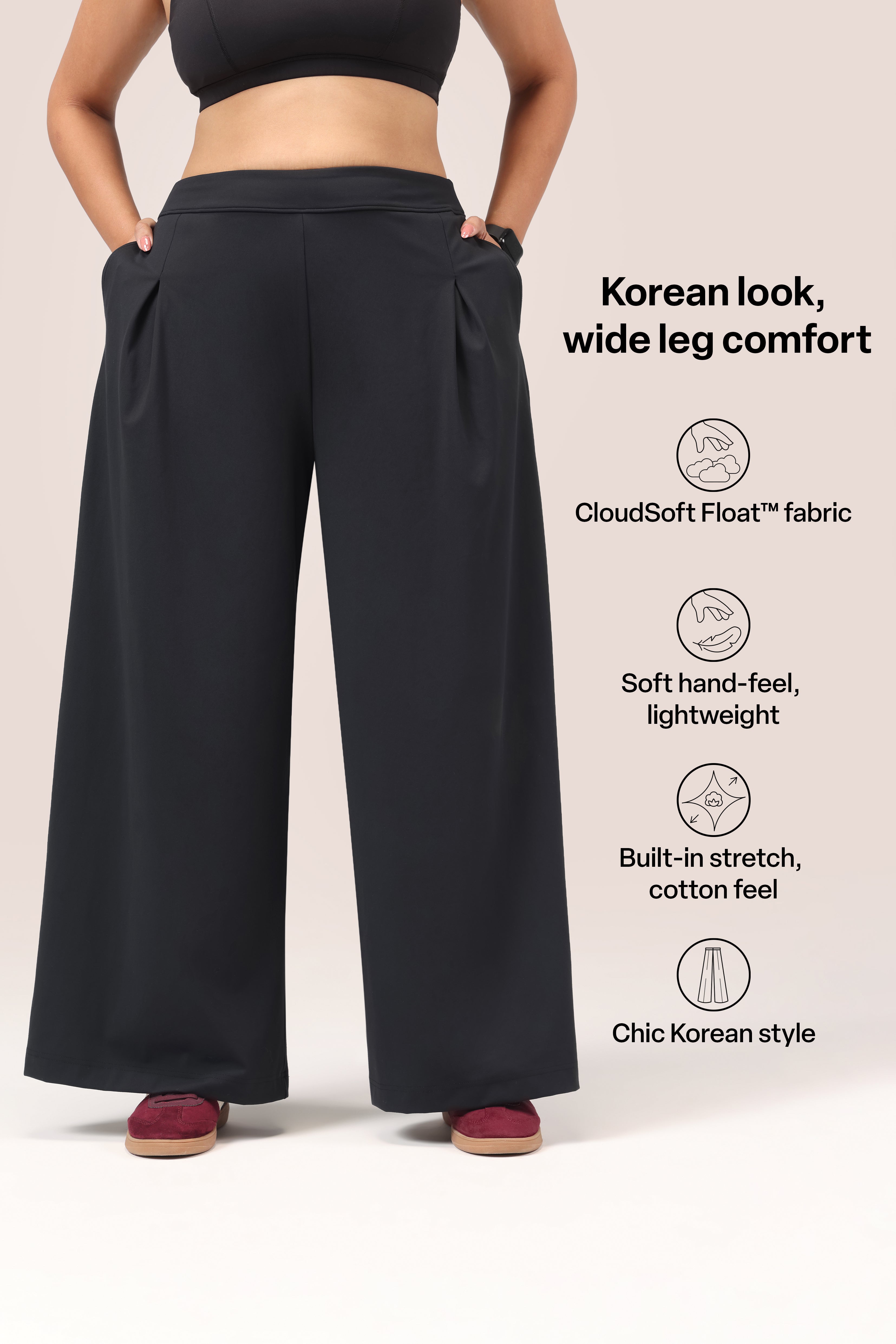 Cloud Box Pleated Korean Pant