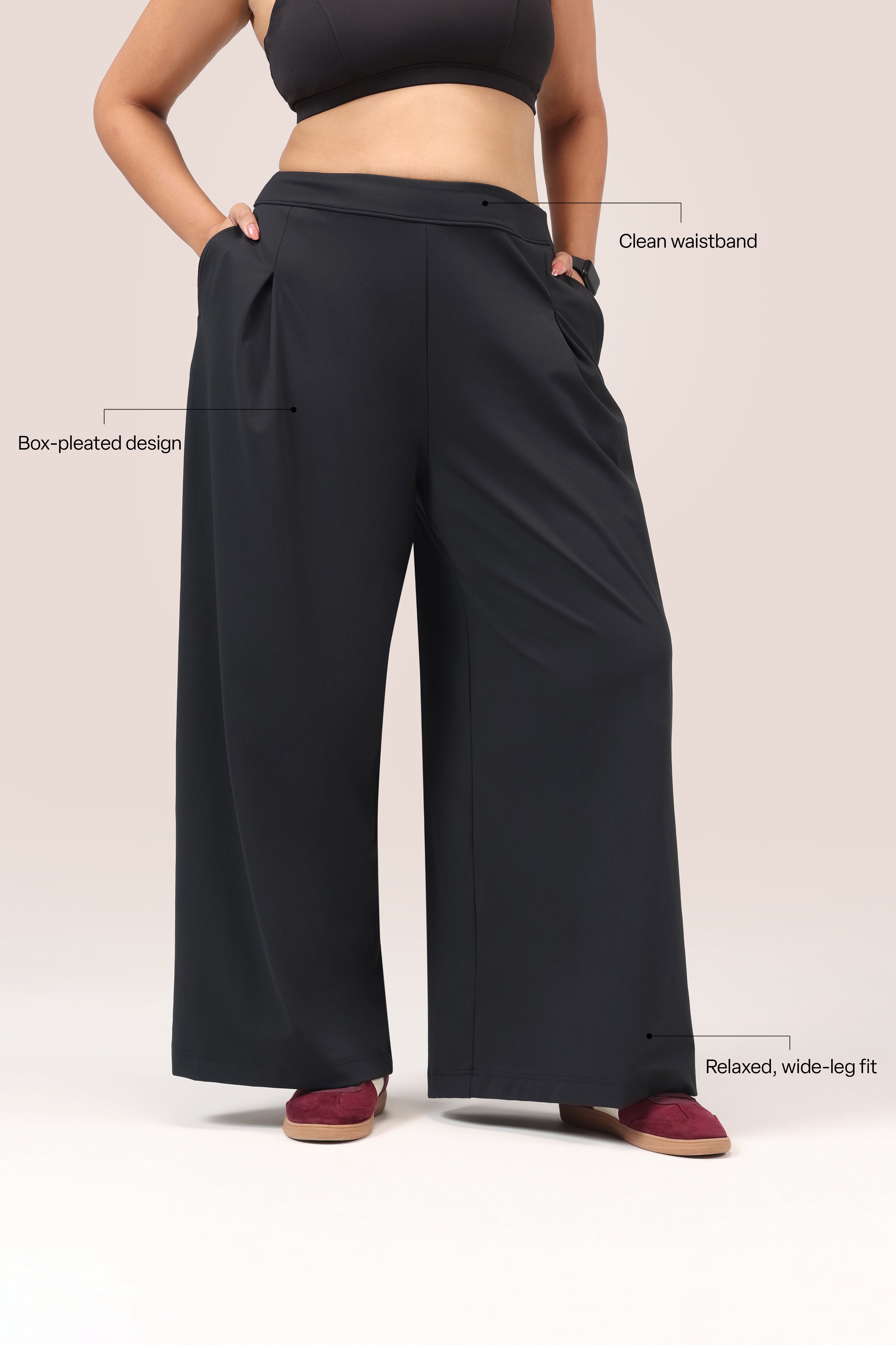 Cloud Box Pleated Korean Pant