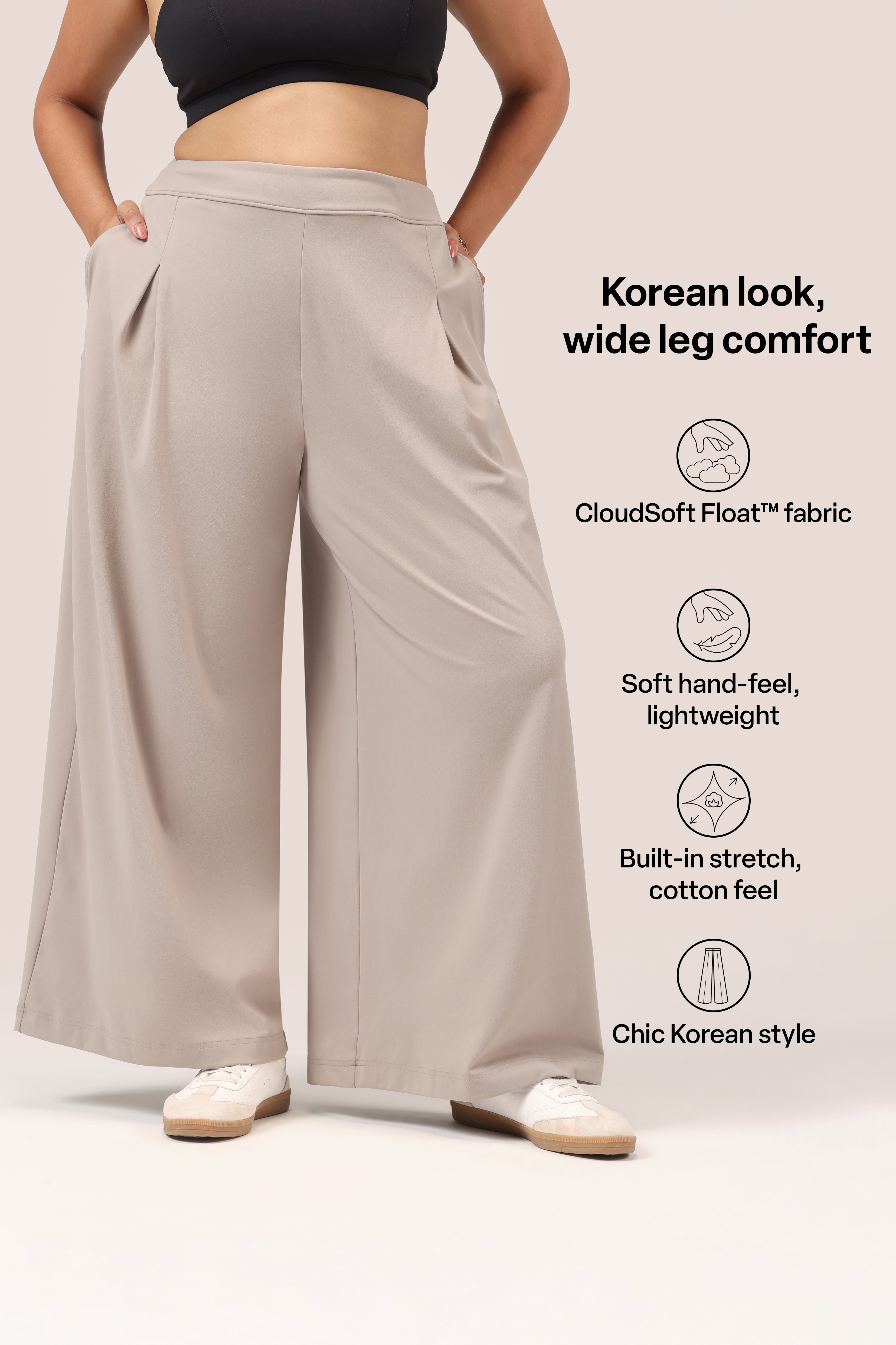 Cloud Box Pleated Korean Pant