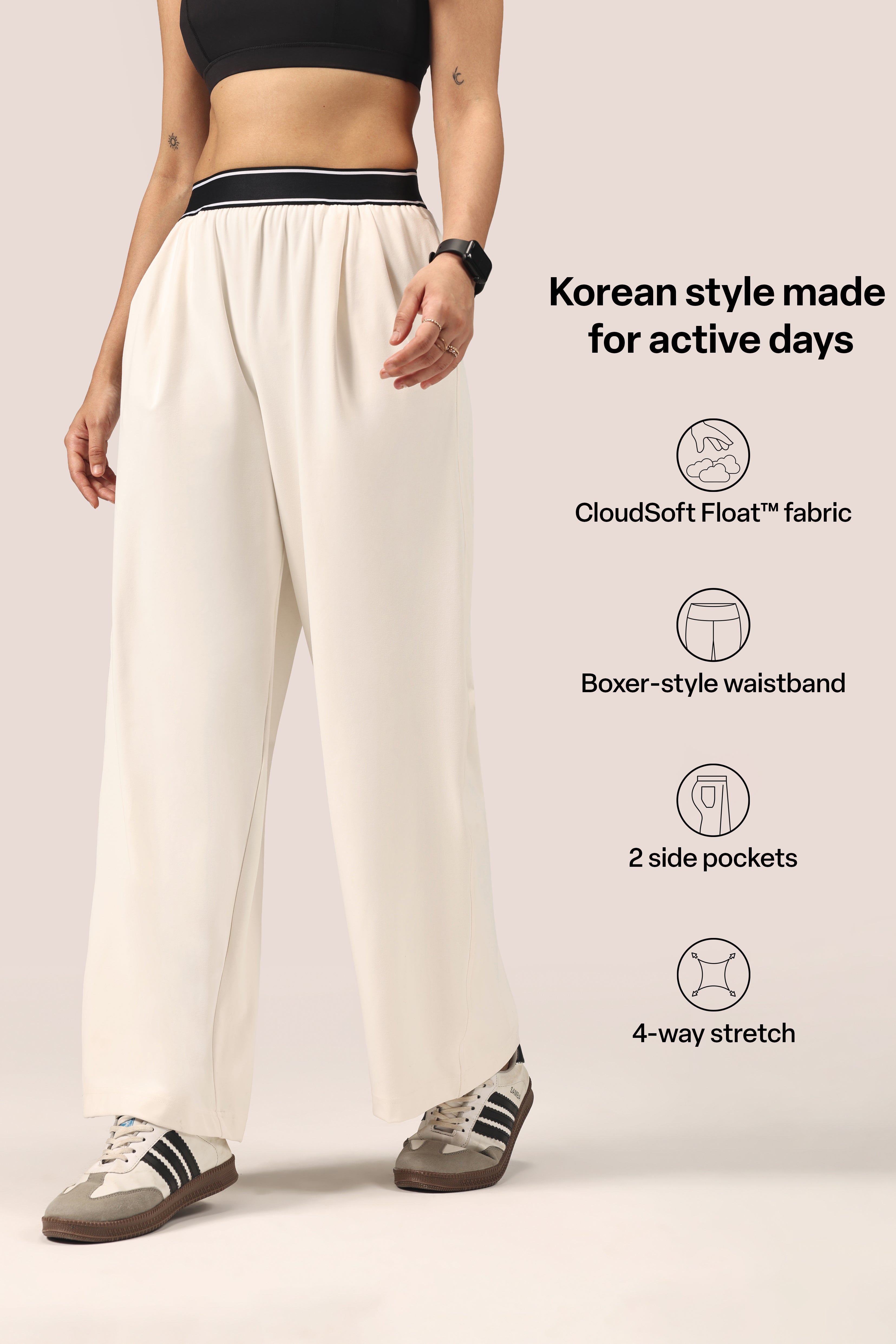 Cloud Korean Active Wide Pants