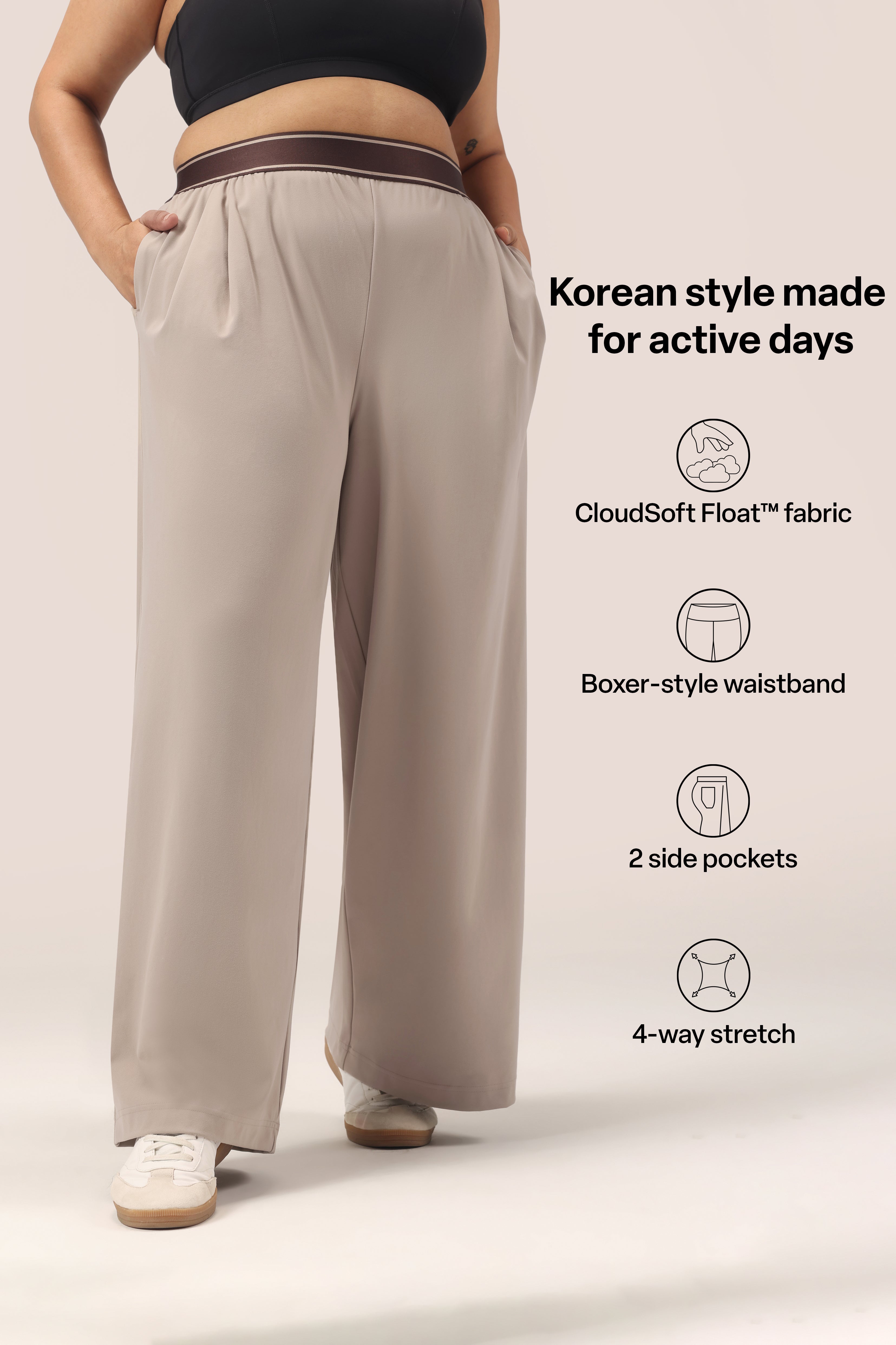 Cloud Korean Active Wide Pants