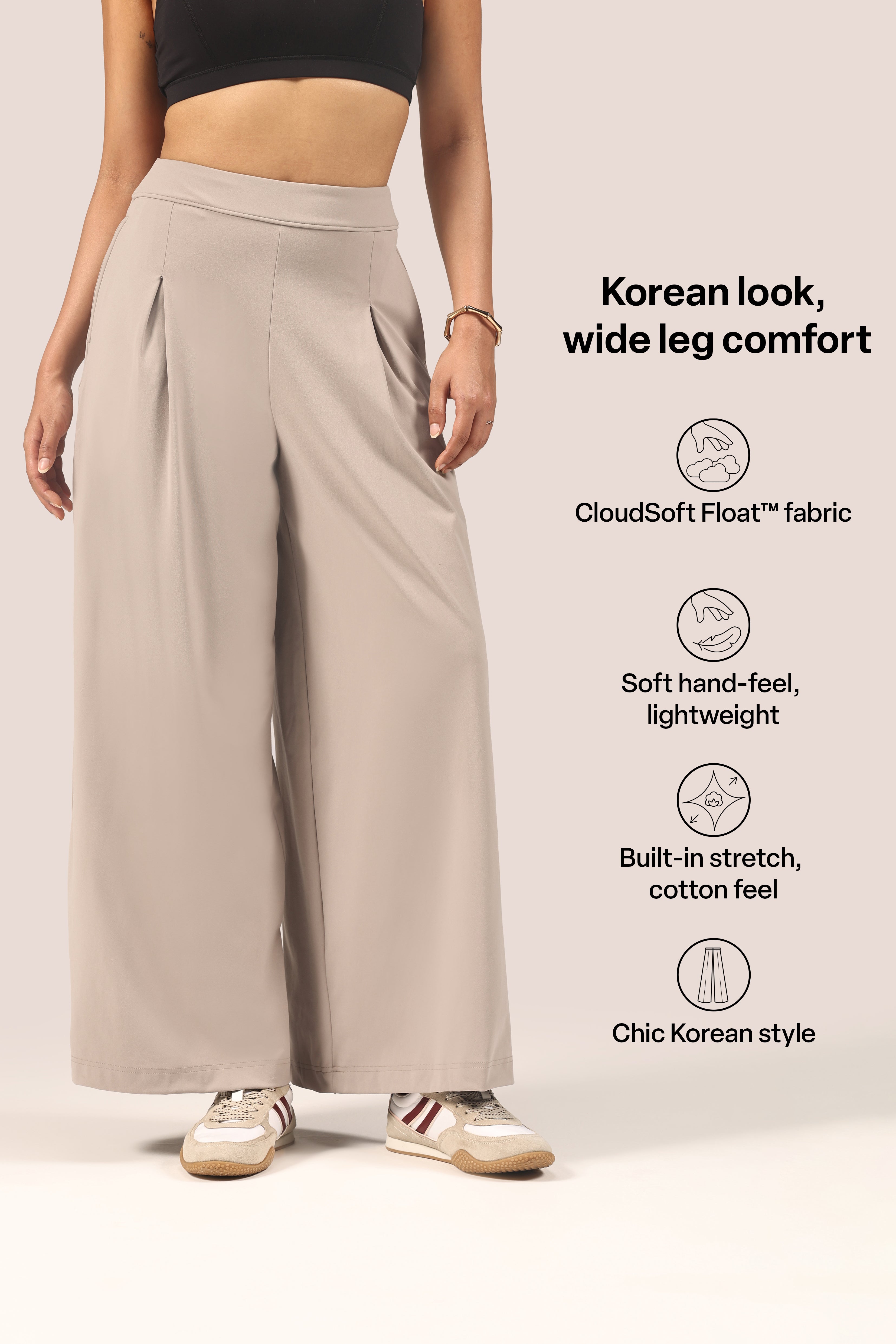 Cloud Box Pleated Korean Pant