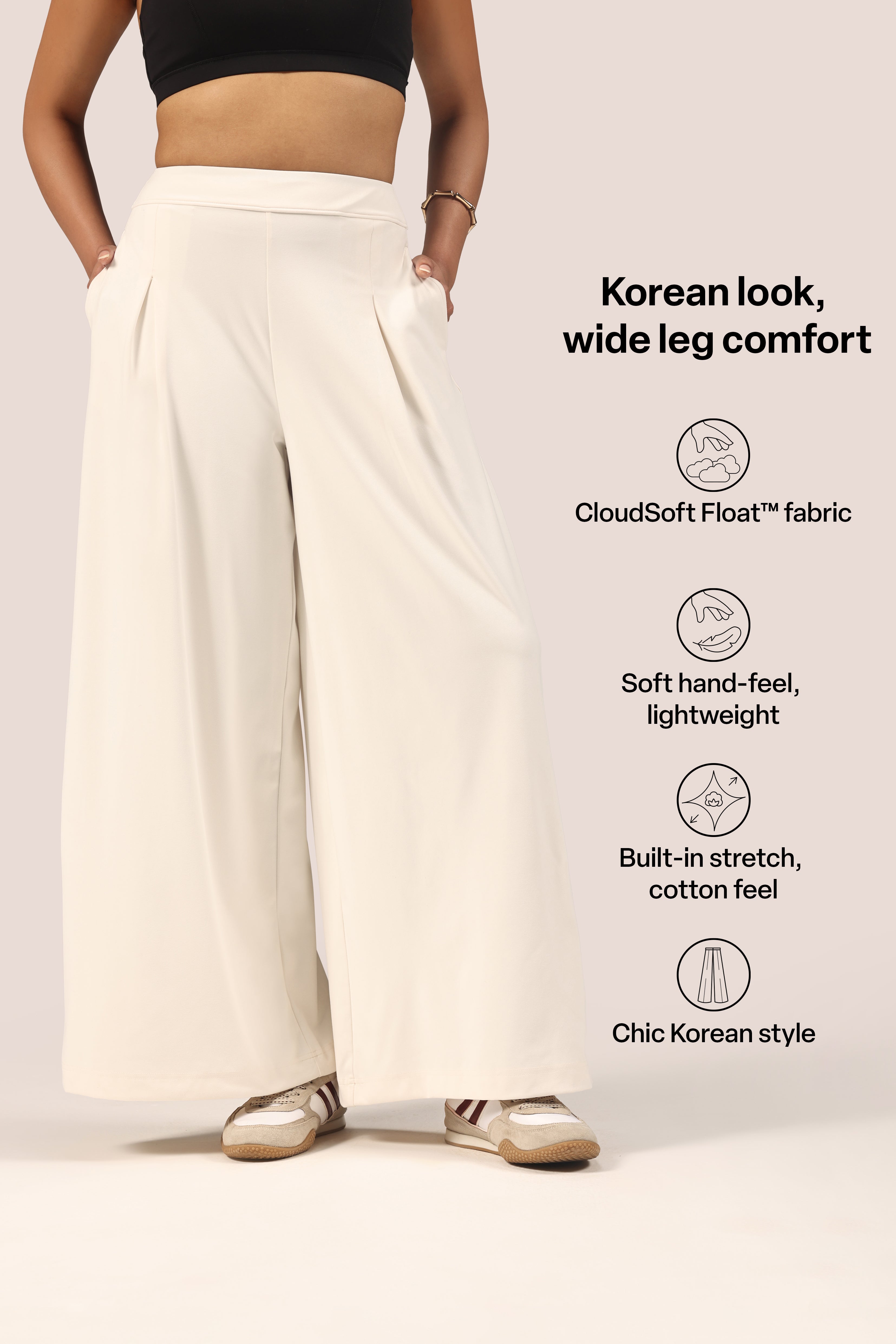 Cloud Box Pleated Korean Pant