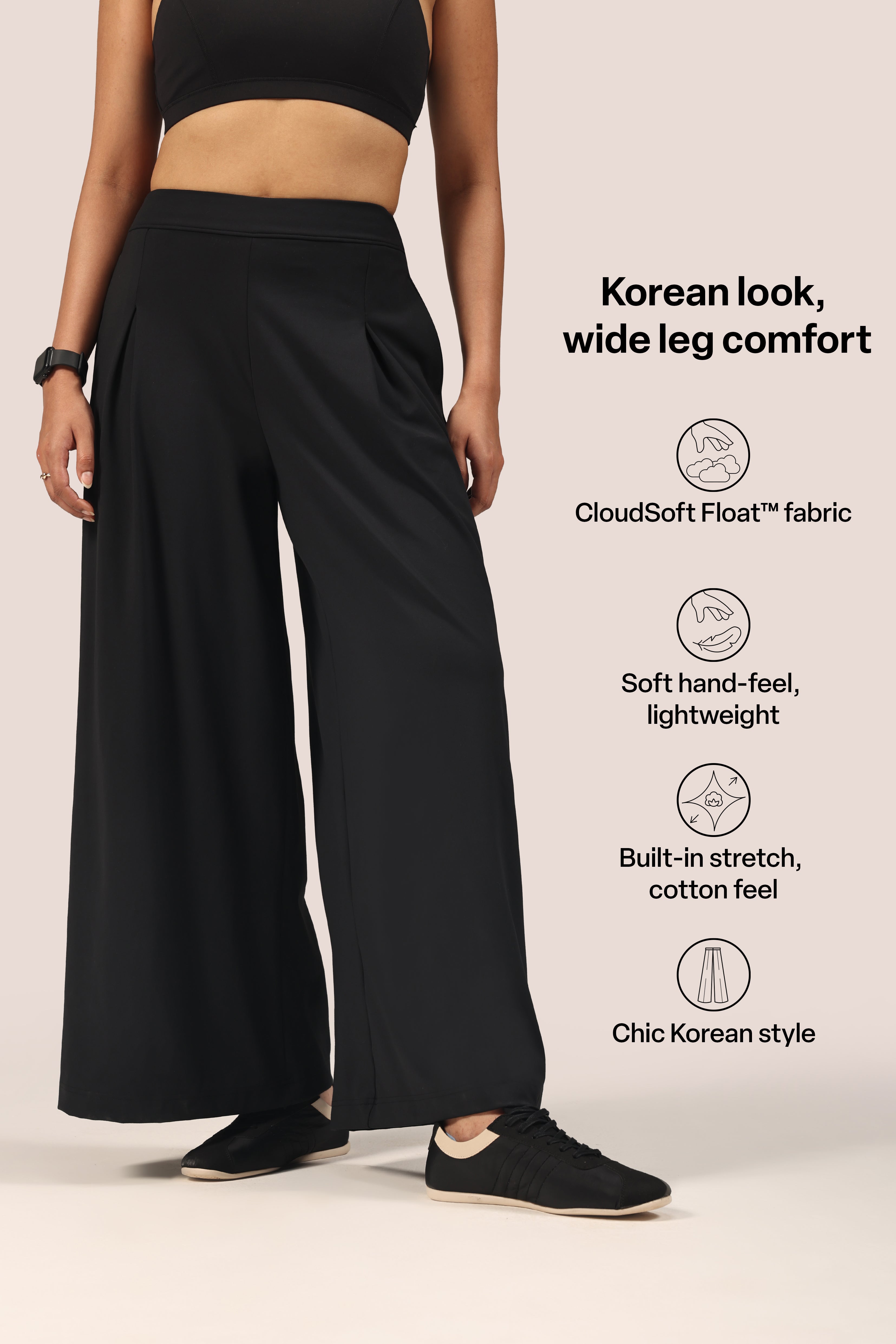 Cloud Box Pleated Korean Pant