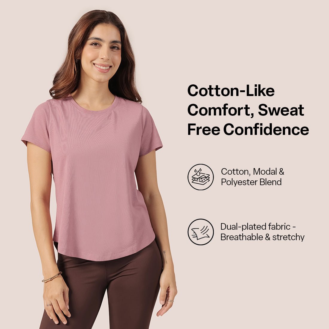 Cotton Pro Curved Hem Tee - BlissClub