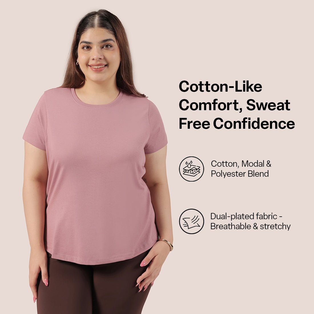 Cotton Pro Curved Hem Tee - BlissClub
