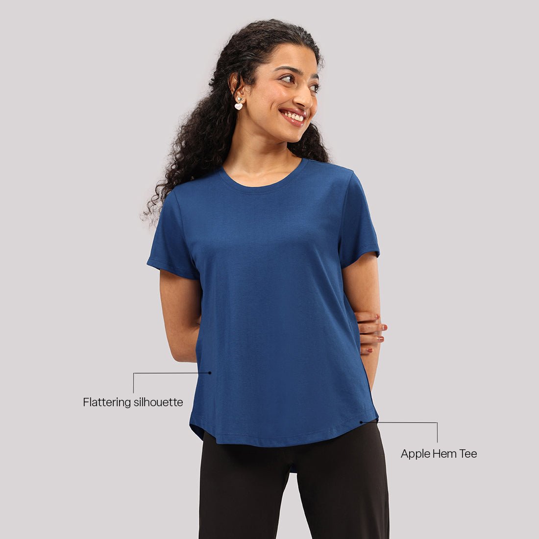 Cotton Pro Curved Hem Tee - BlissClub