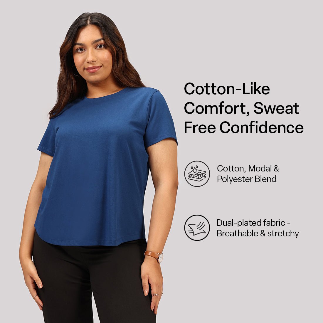 Cotton Pro Curved Hem Tee - BlissClub