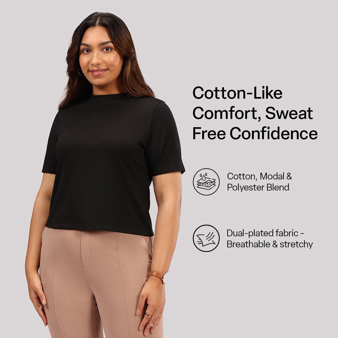 Cotton Pro High Neck Top - BlissClub