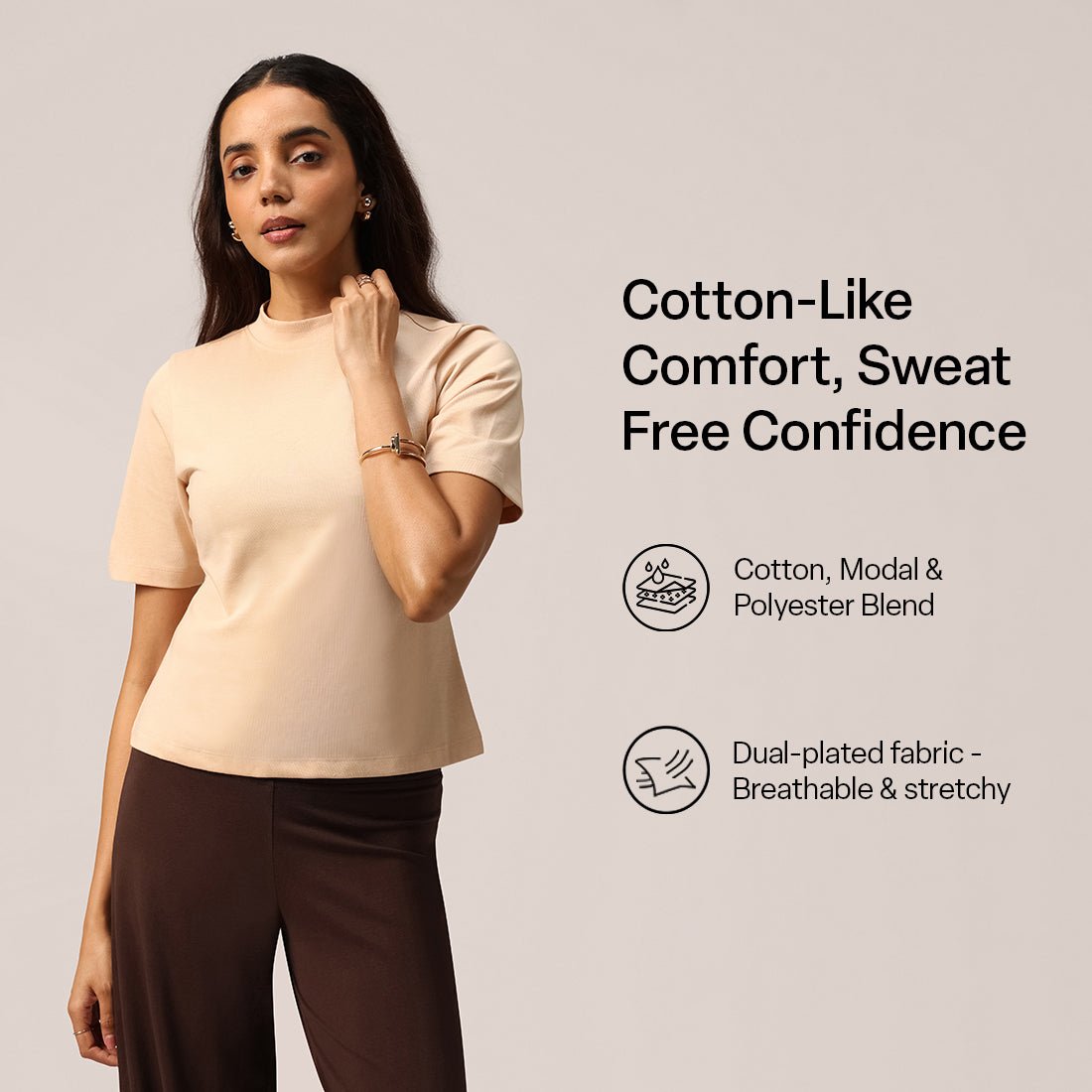 Cotton Pro High Neck Top - BlissClub