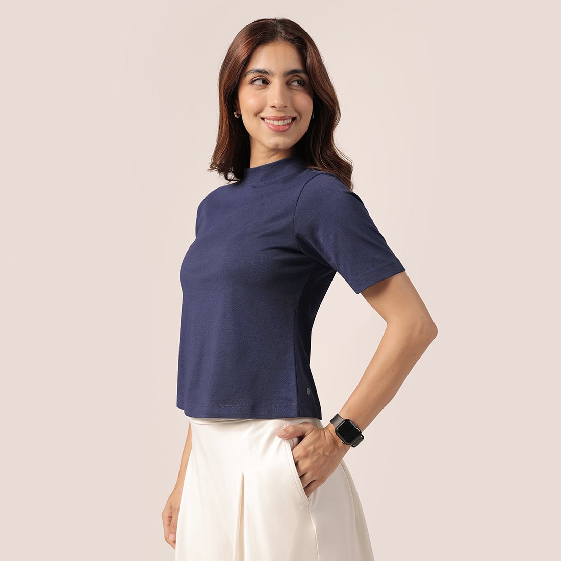Cotton Pro High Neck Top - BlissClub