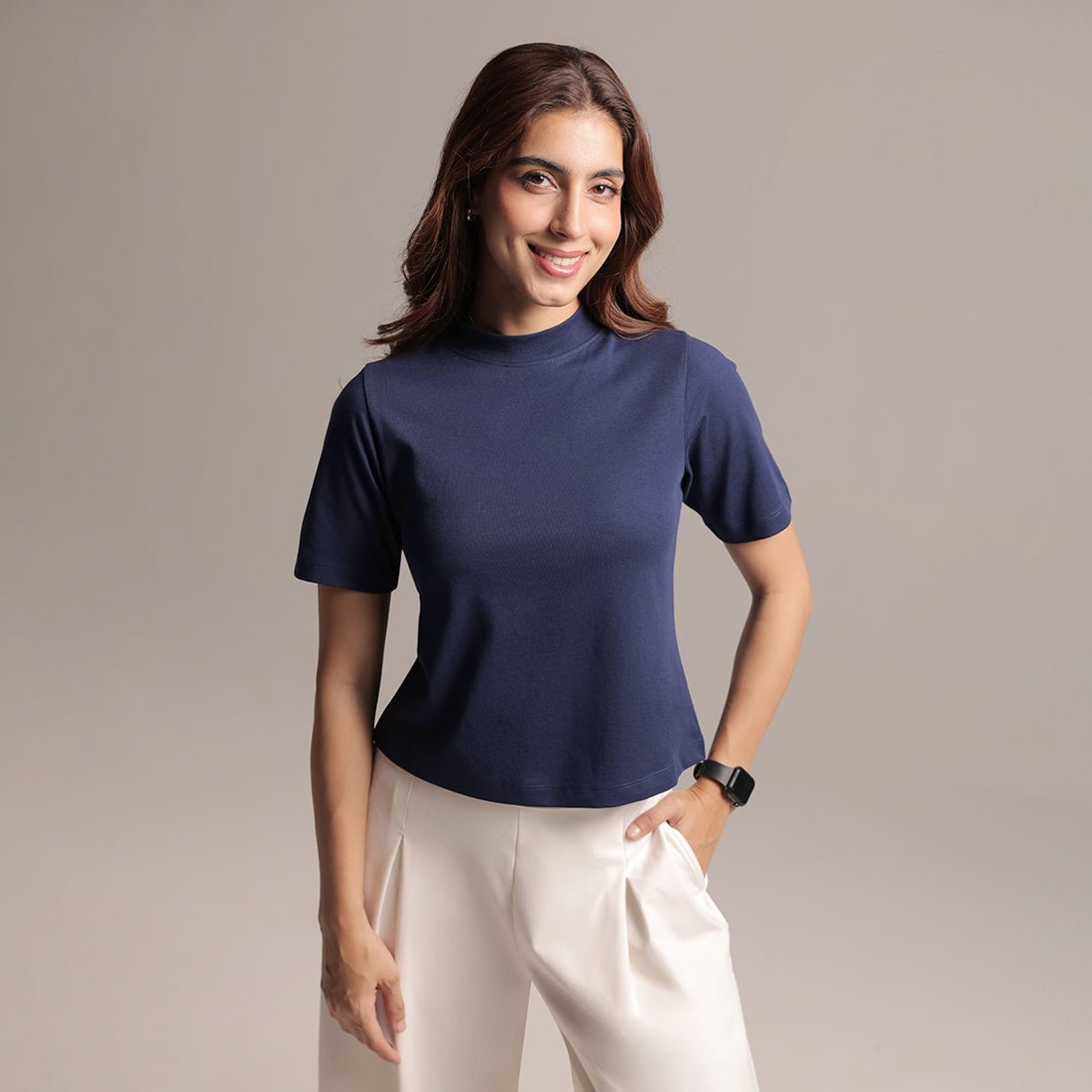 Cotton Pro High Neck Top - BlissClub