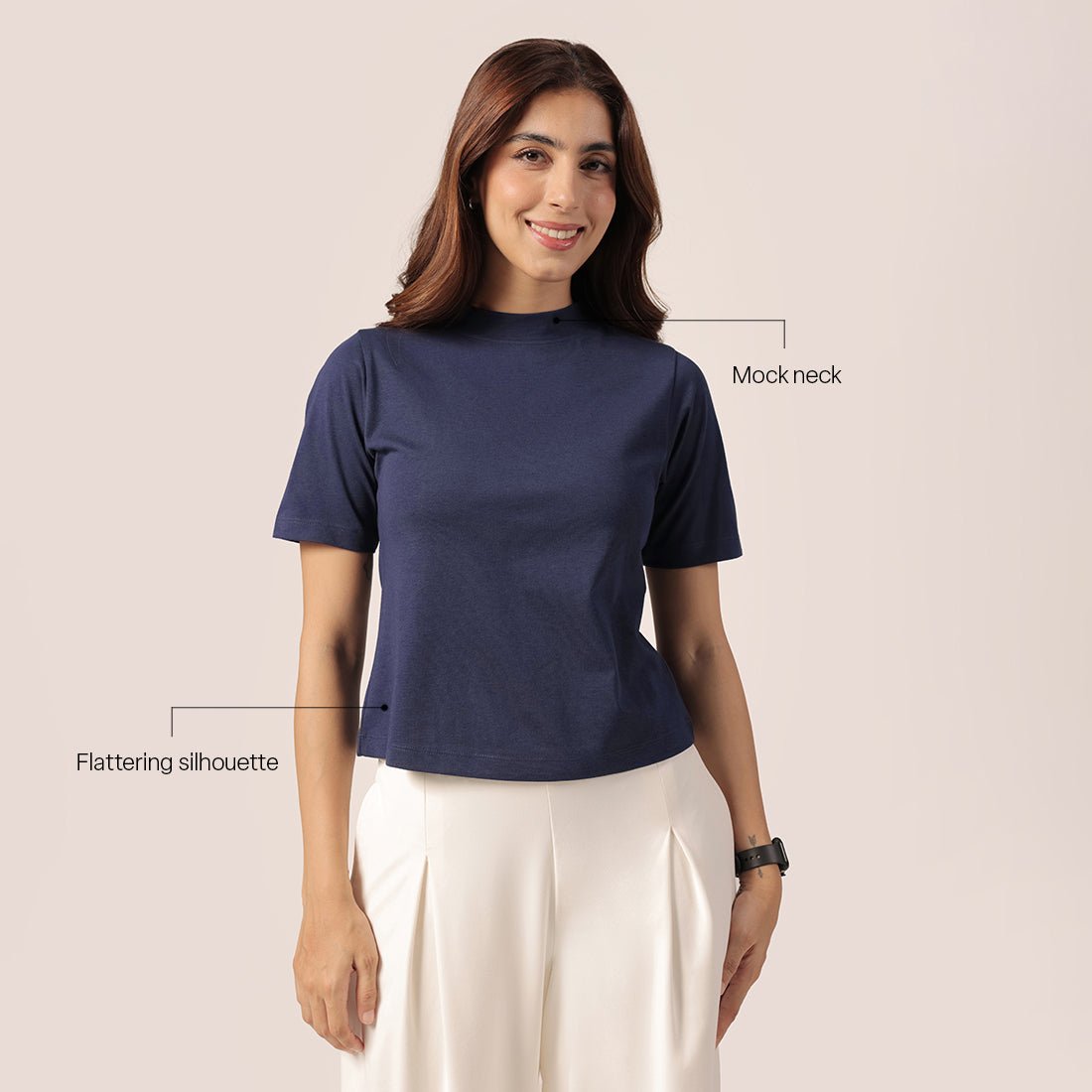 Cotton Pro High Neck Top - BlissClub
