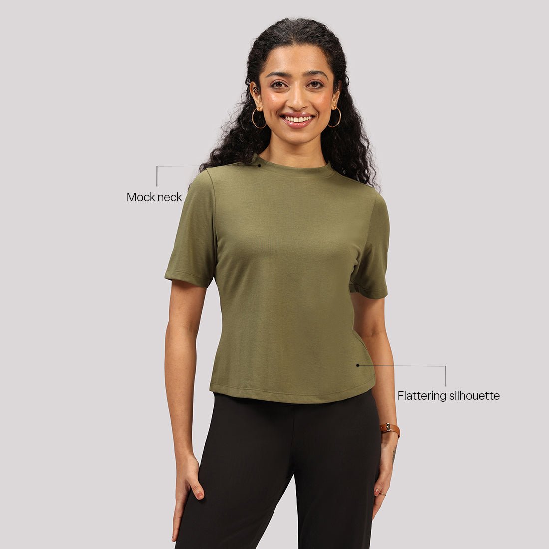 Cotton Pro High Neck Top - BlissClub