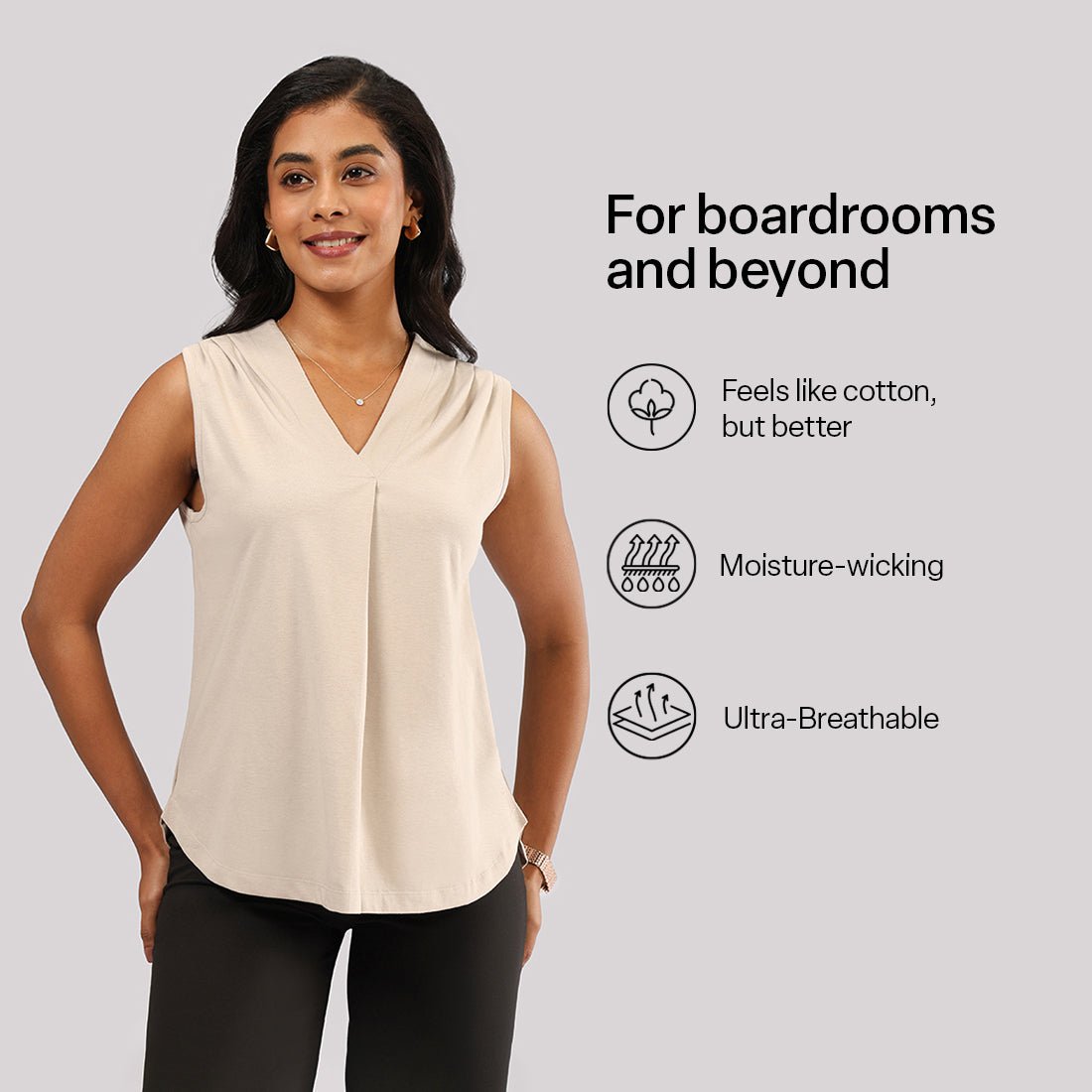 Cotton Pro Sleeveless Work Top - BlissClub