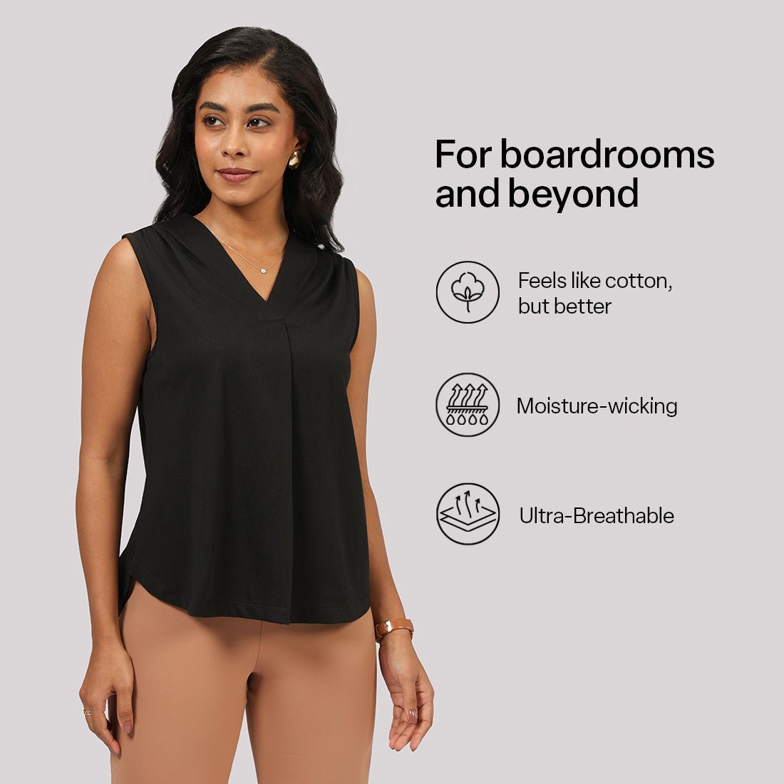 Cotton Pro Sleeveless Work Top - BlissClub