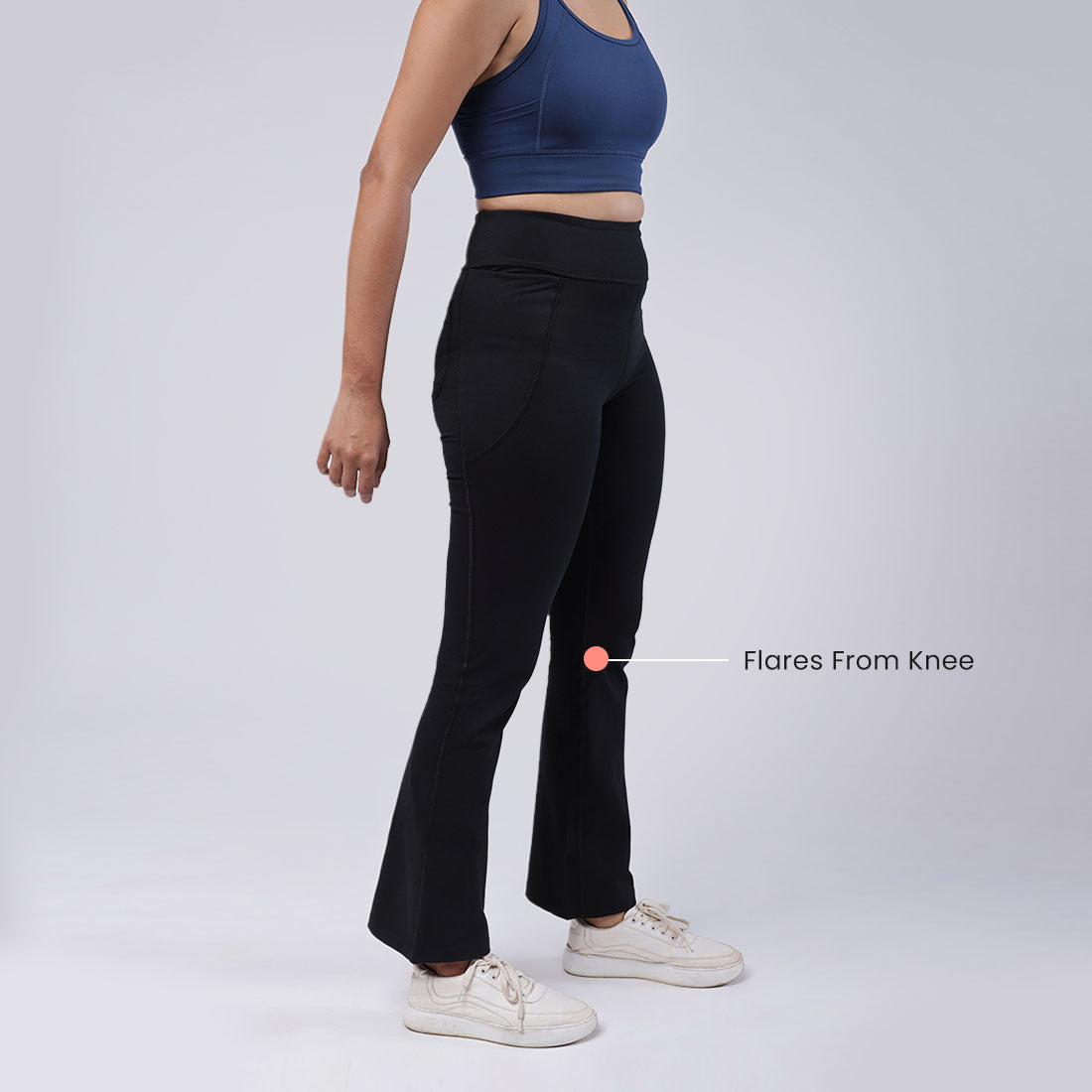 Buy Bliss Club Women Blue The Ultimate Flare Pants Tall with 4 pockets and  Versatile Flares Online